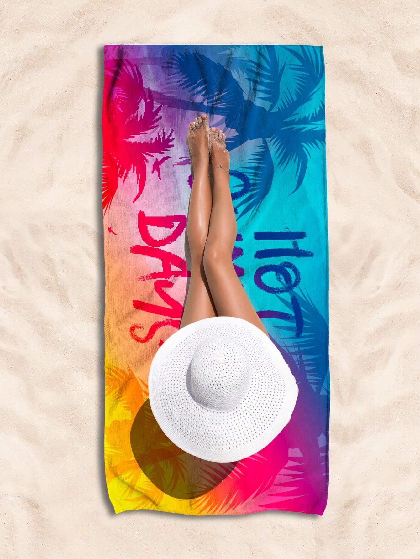 1pc Ultrafine Fiber Beach Towel Starfish Beach Summer Holiday Quick-Drying Bath Towel Absorbent Bath Towel Suitable For Adults, Children, Travel, Summer, Sports, Swimming, Swimming Pool, Yoga, Camping, Ultrafine Fiber Reactive Printed Beach Towel