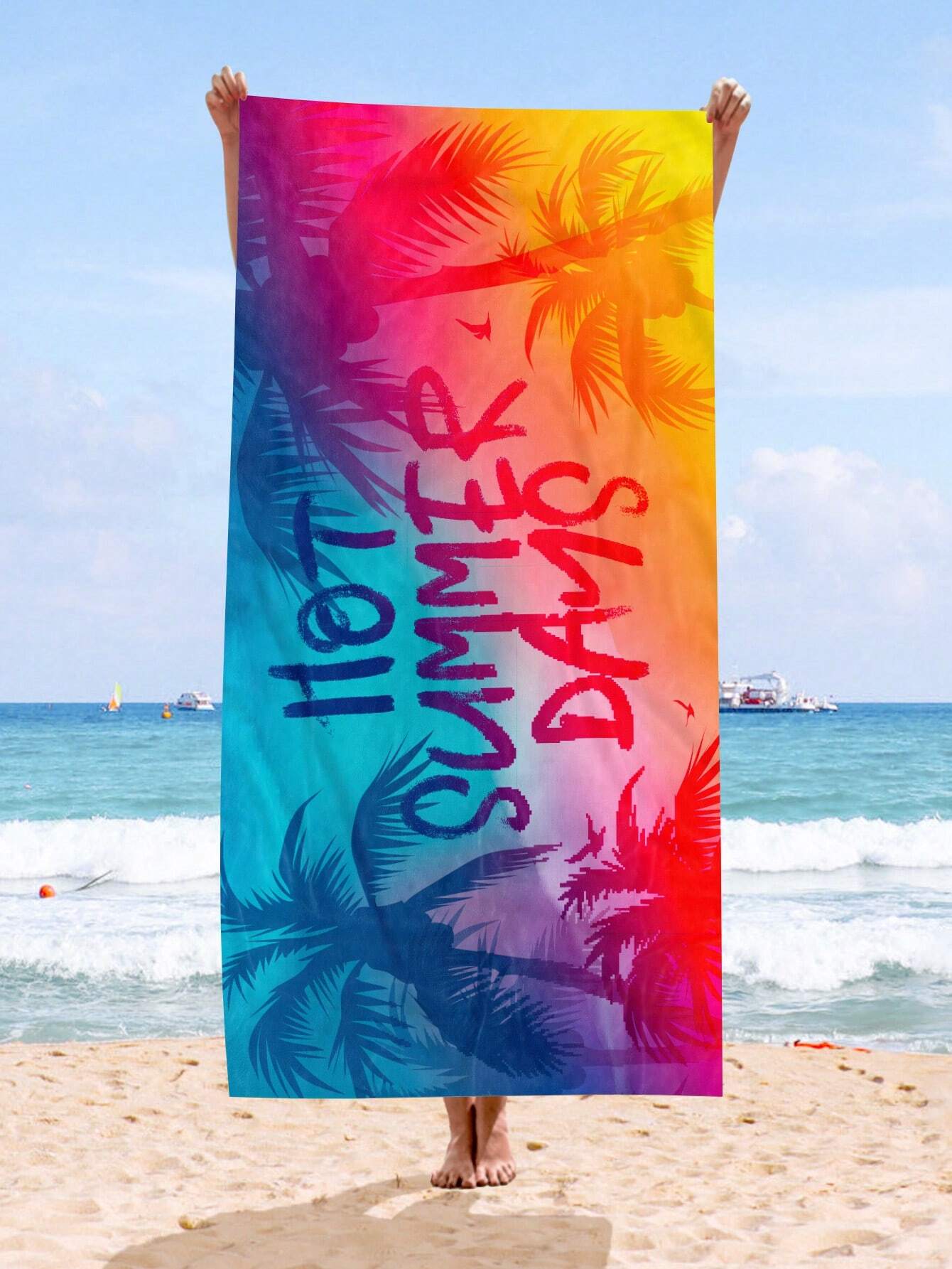 1pc Ultrafine Fiber Beach Towel Starfish Beach Summer Holiday Quick-Drying Bath Towel Absorbent Bath Towel Suitable For Adults, Children, Travel, Summer, Sports, Swimming, Swimming Pool, Yoga, Camping, Ultrafine Fiber Reactive Printed Beach Towel