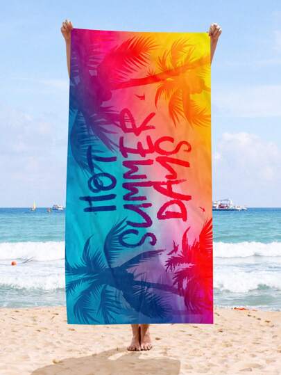 1pc Ultrafine Fiber Beach Towel Starfish Beach Summer Holiday Quick-Drying Bath Towel Absorbent Bath Towel Suitable For Adults, Children, Travel, Summer, Sports, Swimming, Swimming Pool, Yoga, Camping, Ultrafine Fiber Reactive Printed Beach Towel