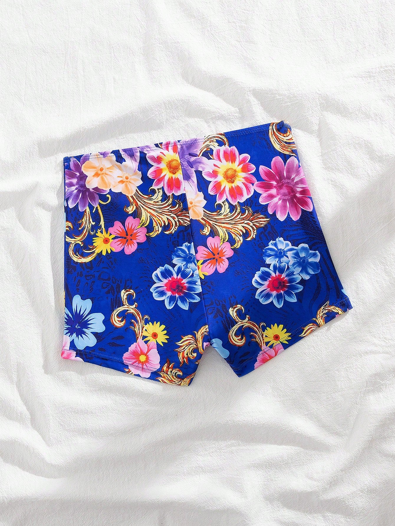 Swim Lushore Women Summer Beach Random Flower Print Shorts Bikini Bottom