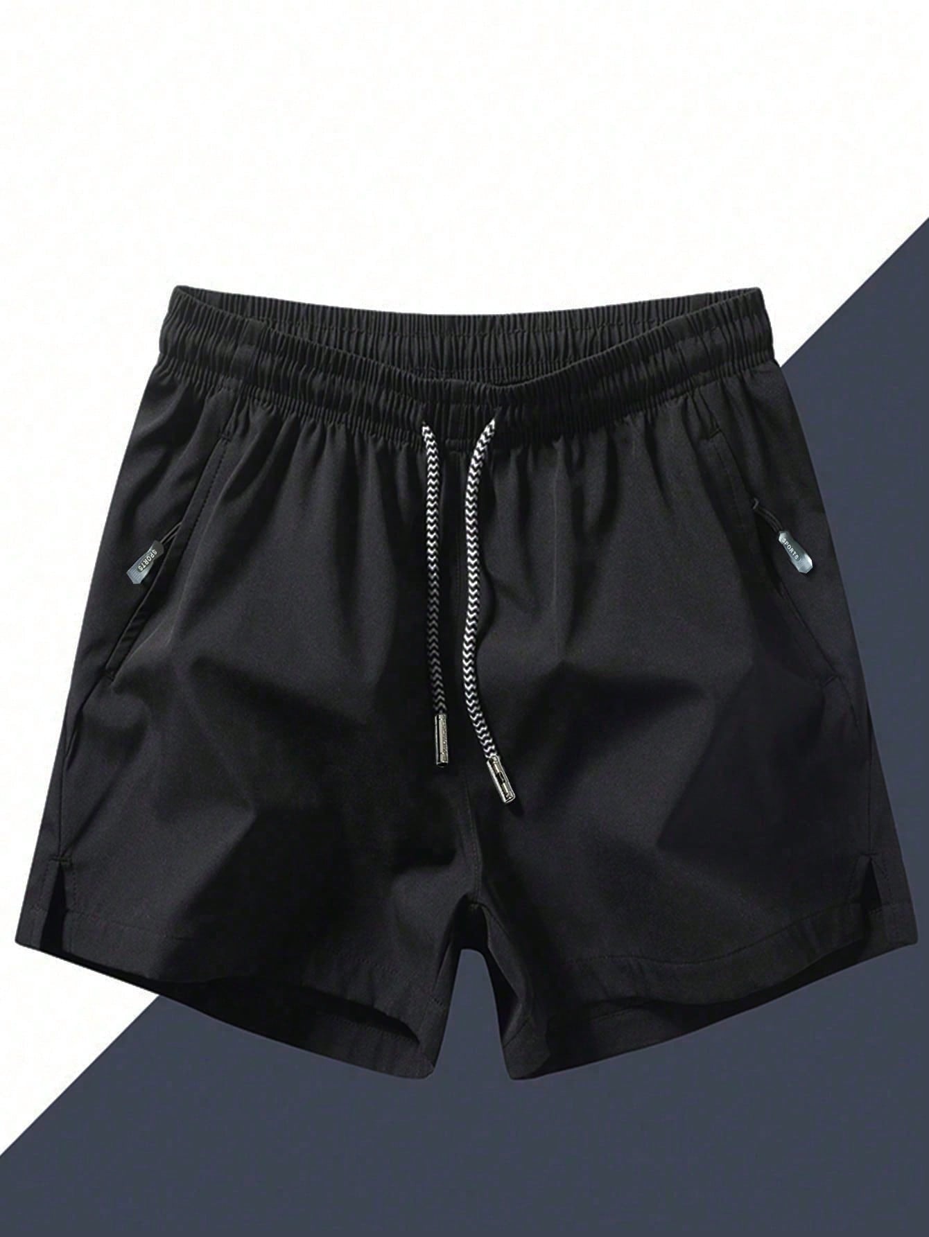 Men Drawstring Waist Shorts