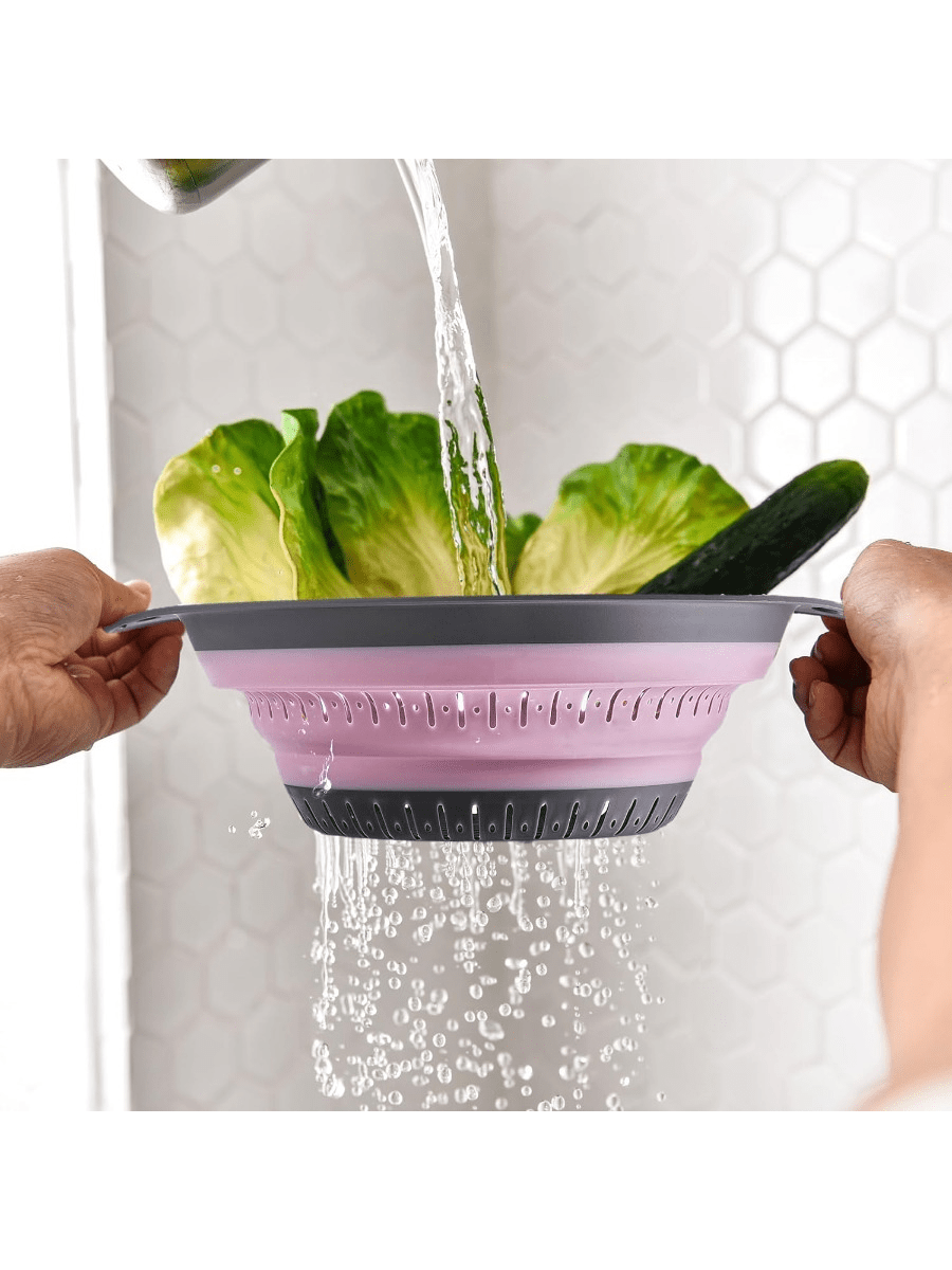 1 Pcs Collapsible Colander And Strainer,Silicone Strainer Colanders & Food Strainers,For Vegetable And Fruit, Kitchen Essentials