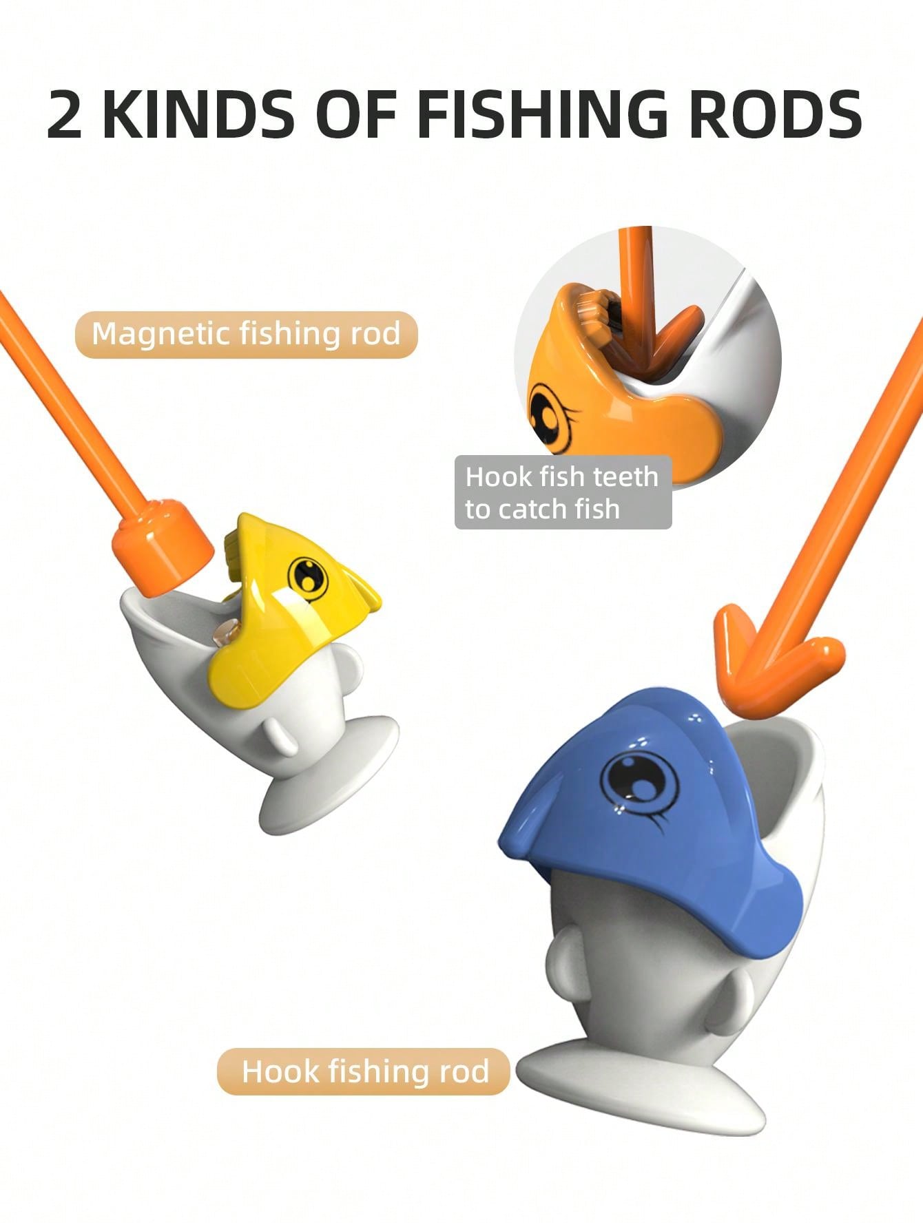 Cartoon Fishing Game Toy Without Battery, Seal/Dinosaur/Cat Design, Suitable For 2-Player Game. Suitable For 3-6 Years Old Boys And Girls.