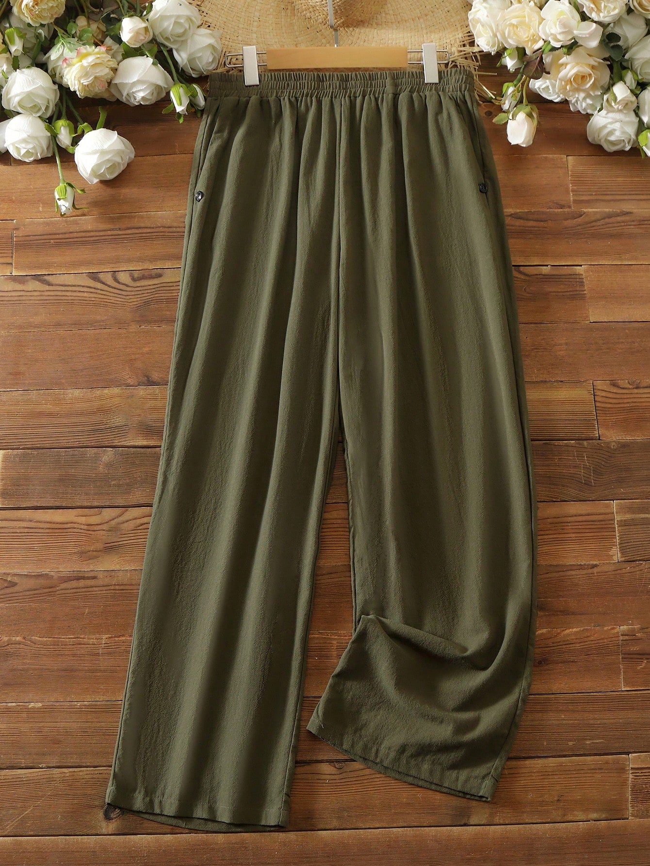 JORESS Plus Size Solid-colored Carrot Pants