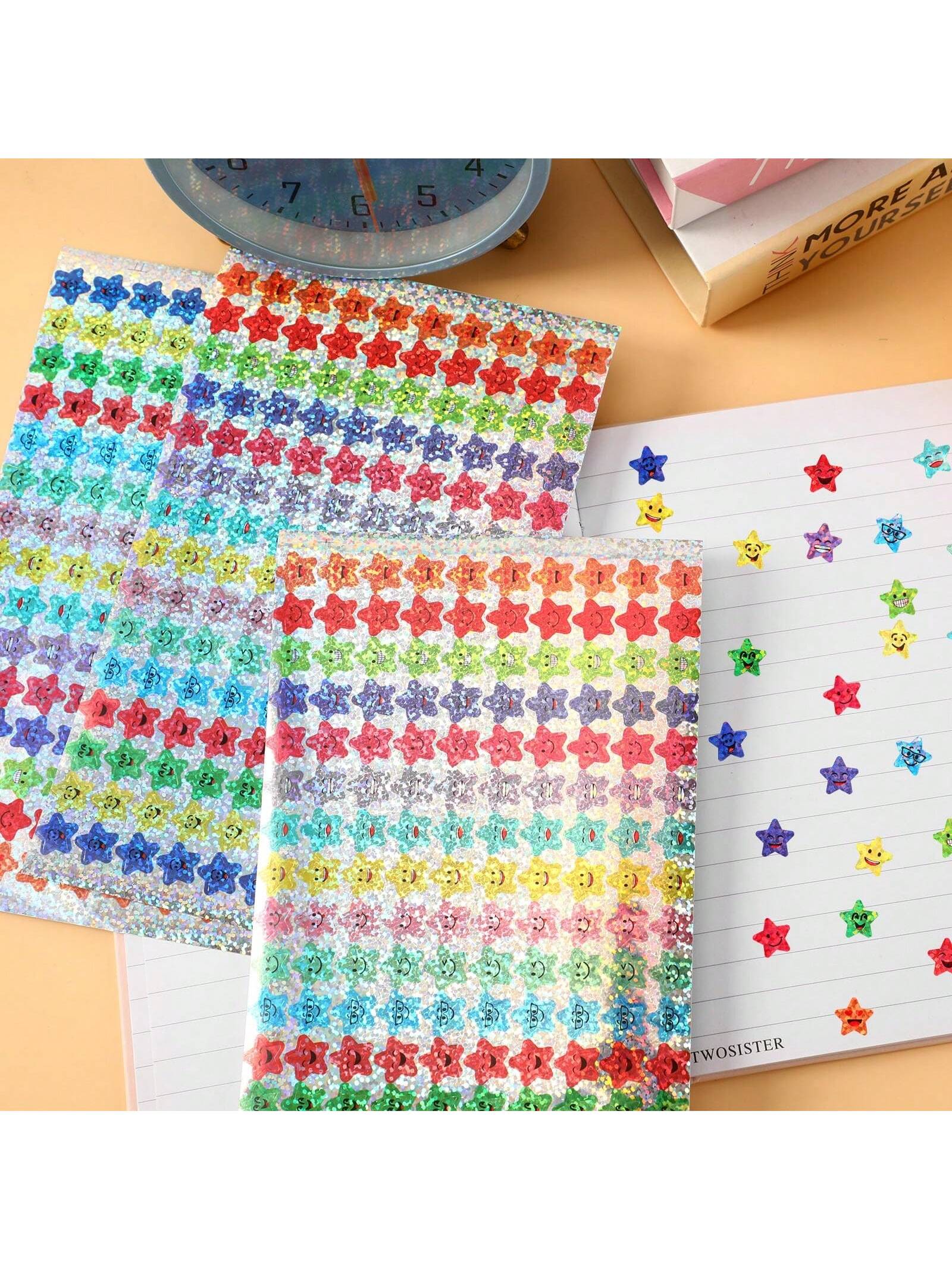 1500/3000 Pieces Of Sparkling Foil Little Star Stickers, 15 Designs Of  Face Stickers For Student Rewards, Sparkling Foil Star Stickers For Rewarding Behaviors Chart Label School Student Teacher Supplies