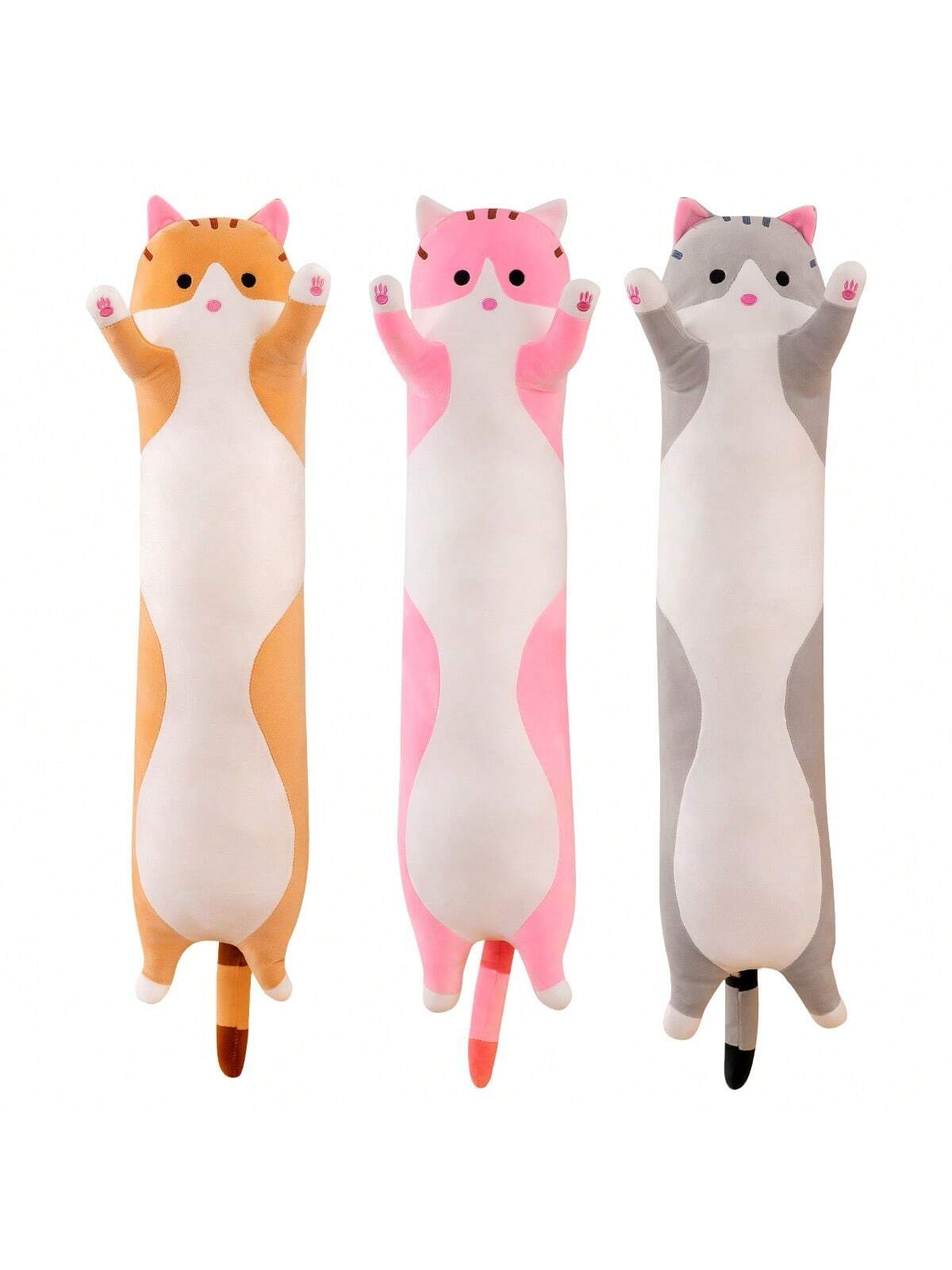 27.5inch And 19.6inch Long Cat Plush Toys Cute Animal Cat Creative Long Soft Toys Office Break Sleeping Pillow Cushion Stuffed Gift   Birthday Gift Christmas Gift For