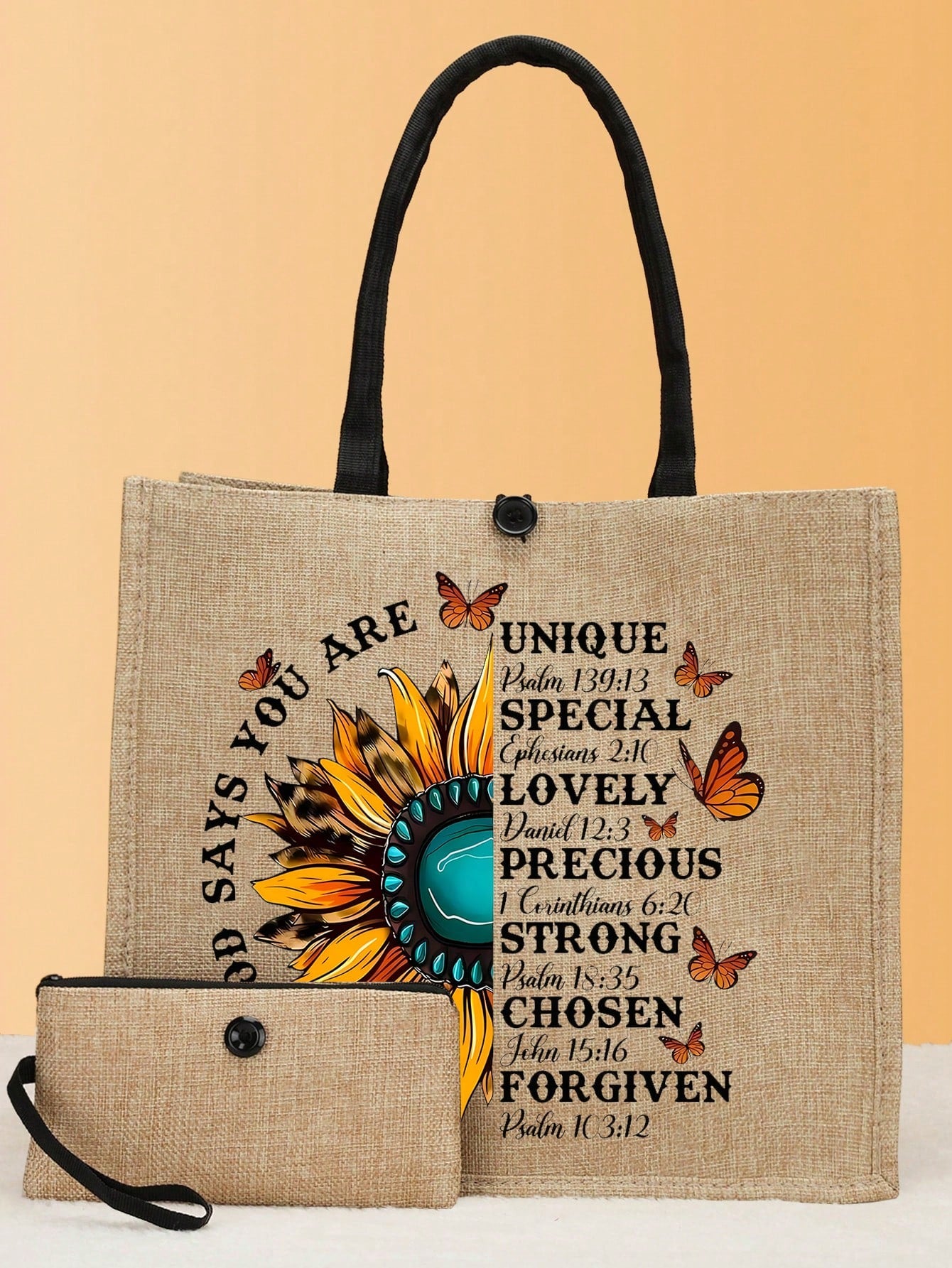 2pcs Lovely And Sophisticated Sunflower Print Commute Tote Bag, Suitable For Daily Use, Dating, Travel, Gathering, Etc.