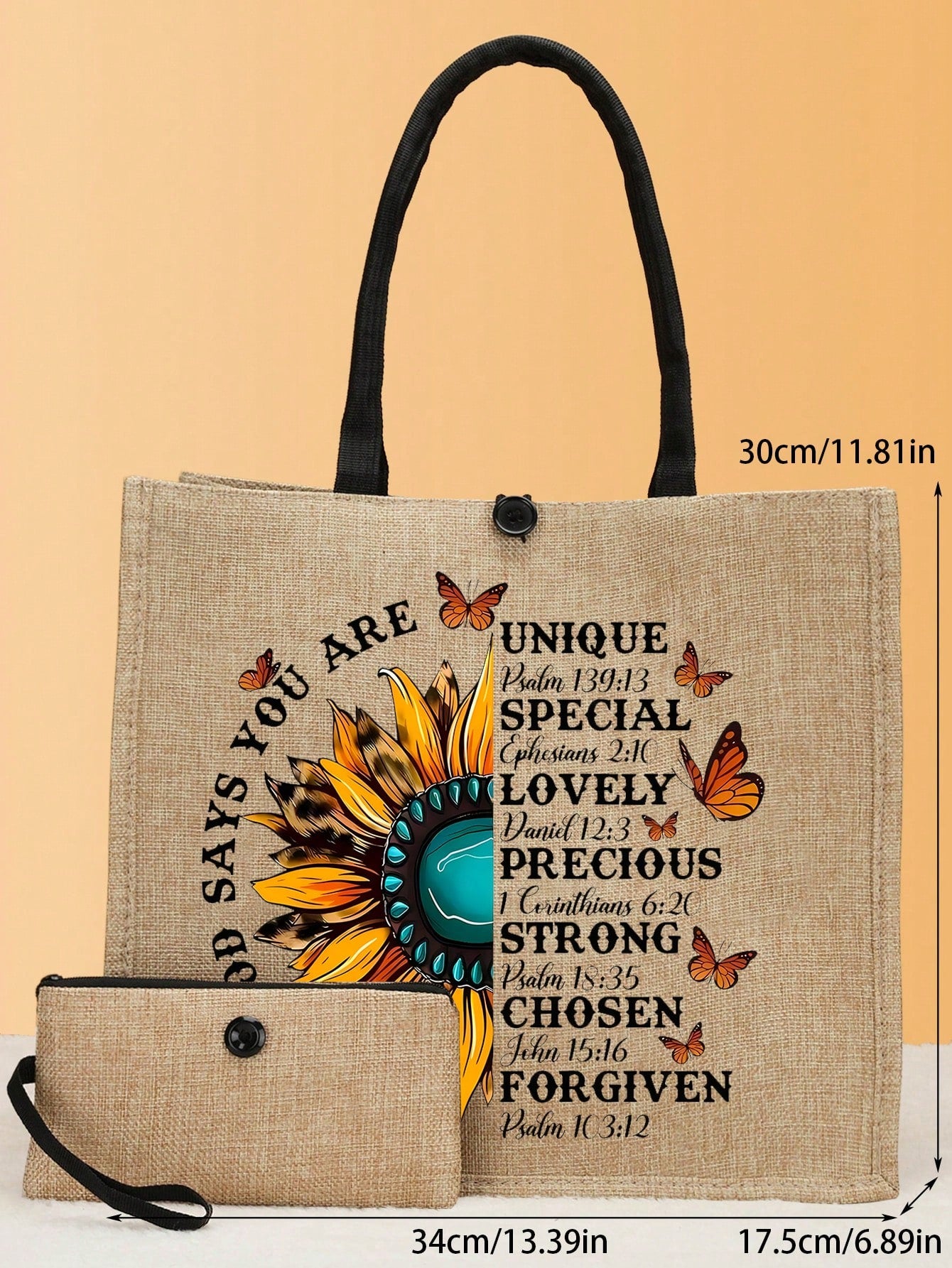 2pcs Lovely And Sophisticated Sunflower Print Commute Tote Bag, Suitable For Daily Use, Dating, Travel, Gathering, Etc.