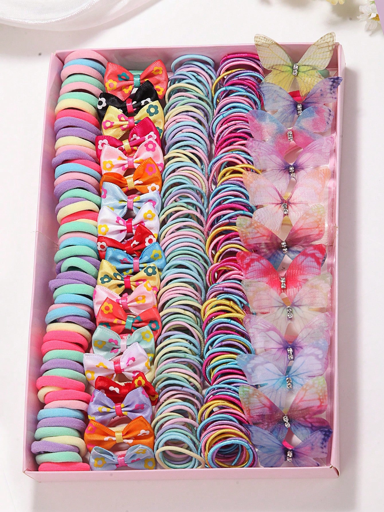 267pcs Kids Girls Multicolor Hair Scrunchies, Bow Hair Clips, Rabbit Ears Headbands, Hair Ties, Cute Hair Accessories Set