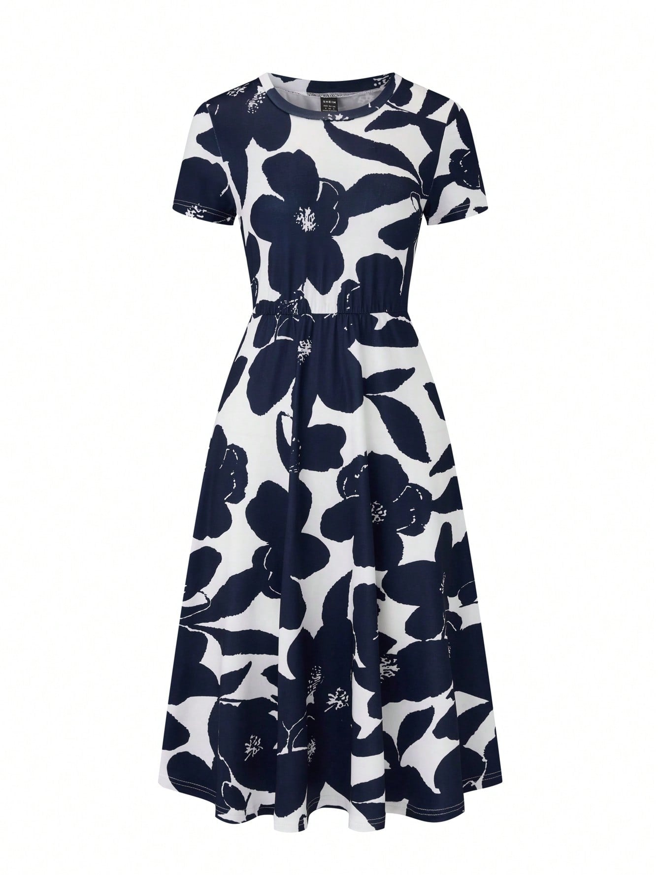 Clasi Ladies' Summer A-Line Vacation Dress With Plant Print