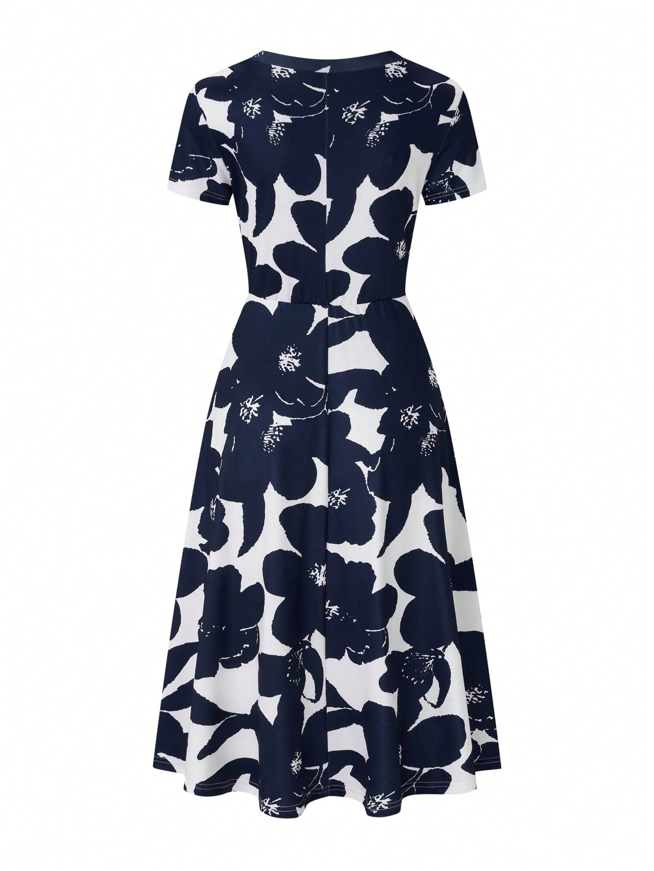 Clasi Ladies' Summer A-Line Vacation Dress With Plant Print