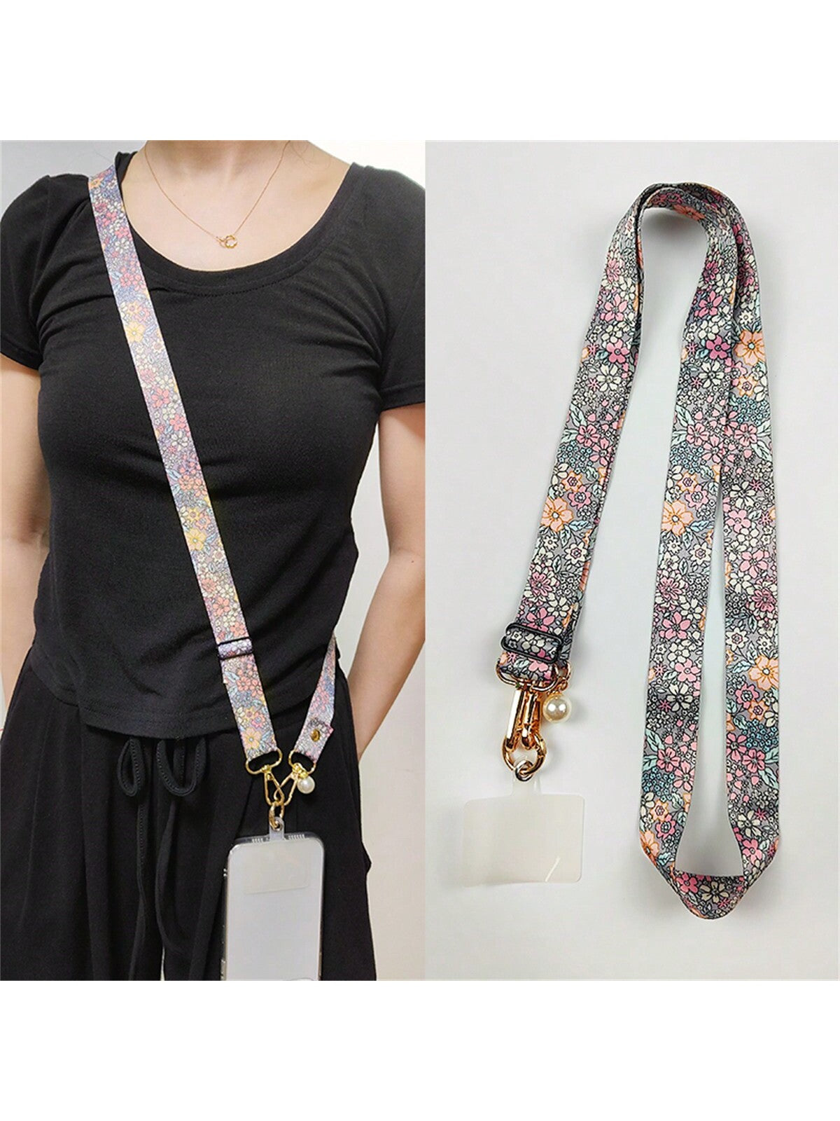 Mobile Phone Hanging Rope Crossbody Lanyard Anti Loss Petals Hanging Chain Universal Phone Case Flower Phone Lanyard