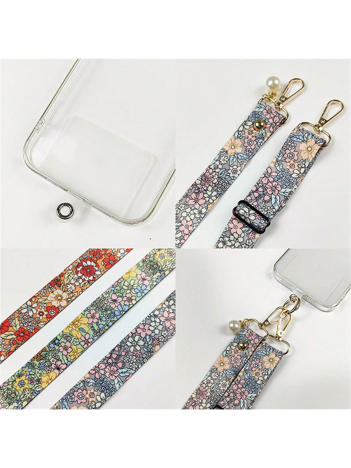 Mobile Phone Hanging Rope Crossbody Lanyard Anti Loss Petals Hanging Chain Universal Phone Case Flower Phone Lanyard