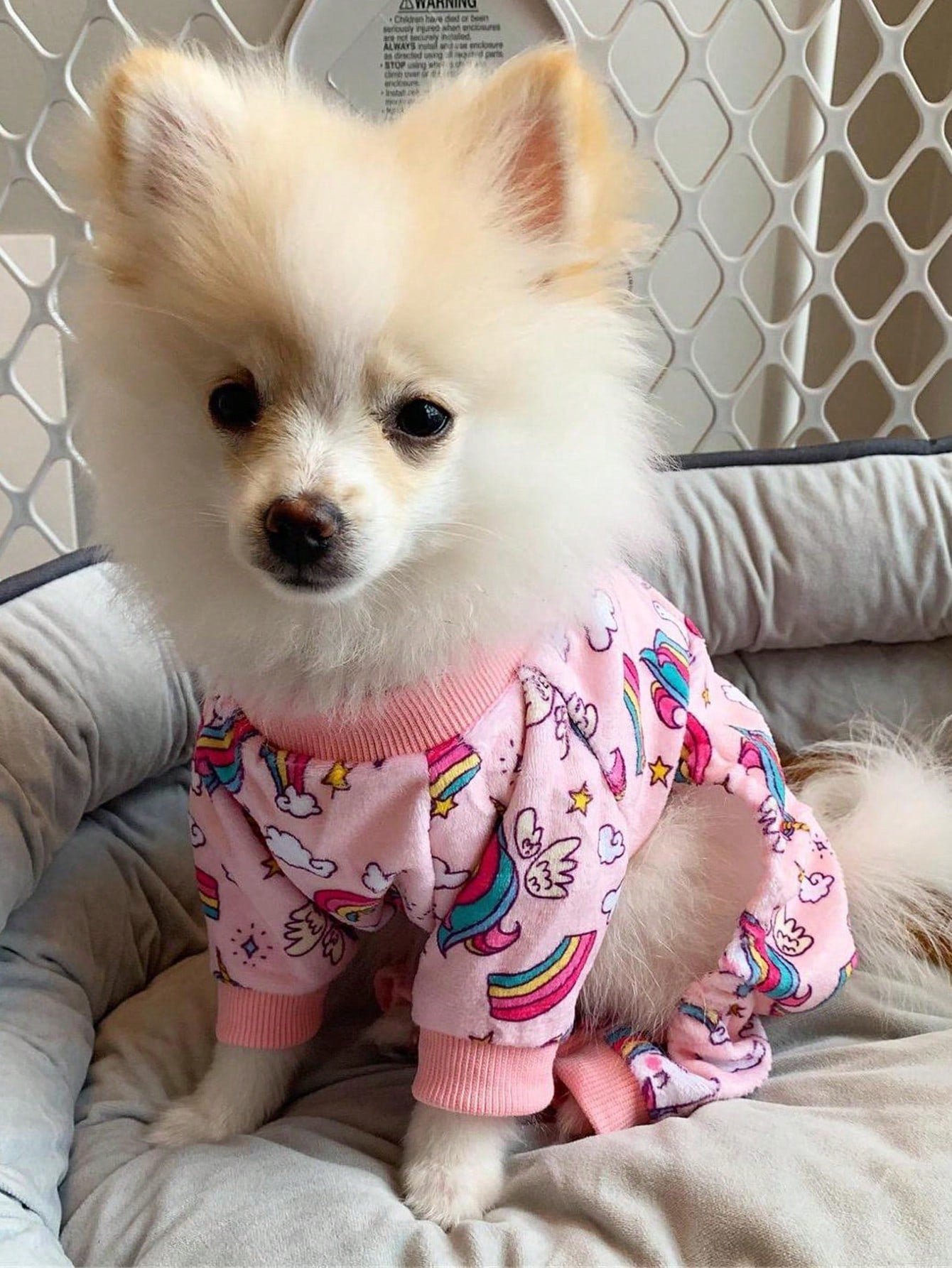 1pc Pet Unicorn Patterned  Pajamas With Adjustable Elasticity