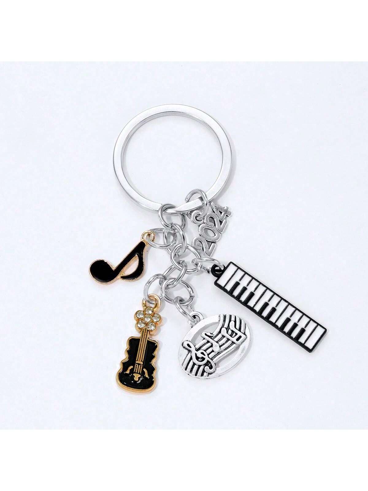 Street 1pc Women's European And American Musical Jewelry Notes Electric Piano Guitar Music Academy Teacher Student Gift Keychain