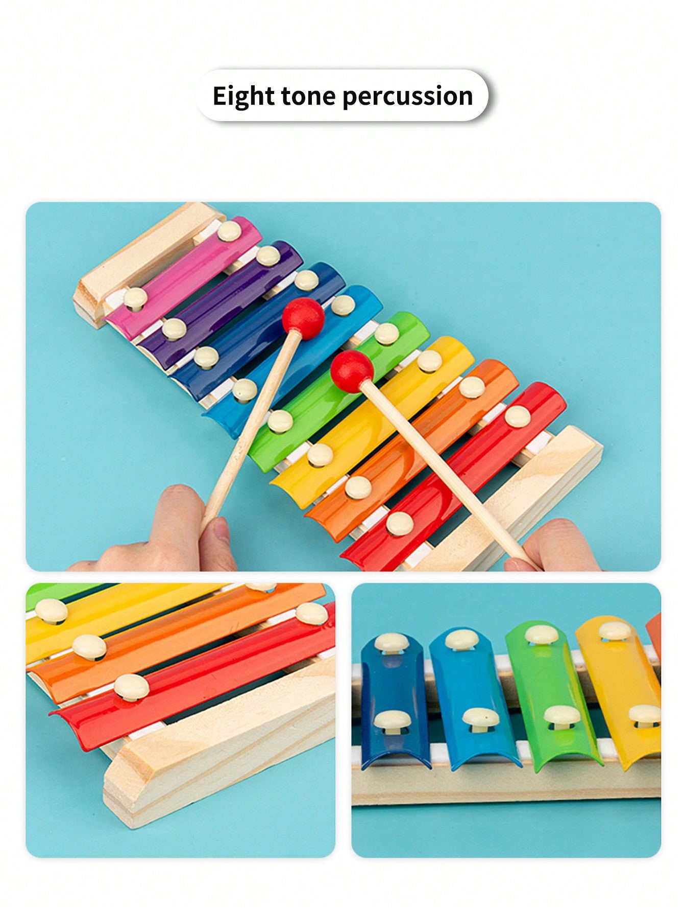 Christmas Decoration 10pcs Montessori Educational Wooden Toys For Boys Girls, Preschool Learning Toys Suitable For 3-6 Years Old Kids, Great Birthday/Halloween/Christmas Gifts