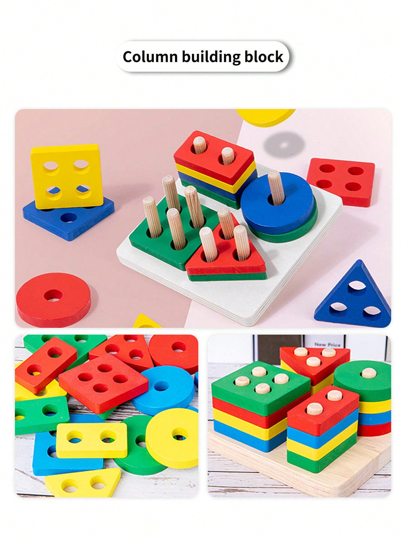 Christmas Decoration 10pcs Montessori Educational Wooden Toys For Boys Girls, Preschool Learning Toys Suitable For 3-6 Years Old Kids, Great Birthday/Halloween/Christmas Gifts