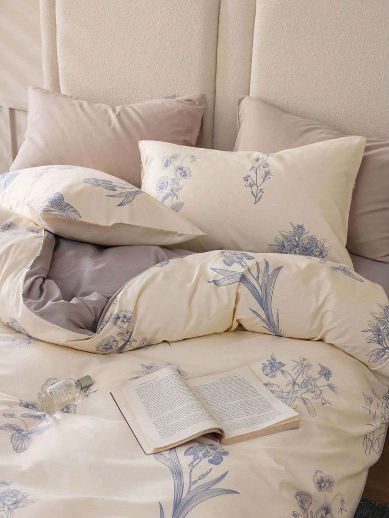 3pcs Vintage Floral Print Duvet Cover Set, Including 2 Pillowcases And 1 Duvet Cover (No Flat Sheet)