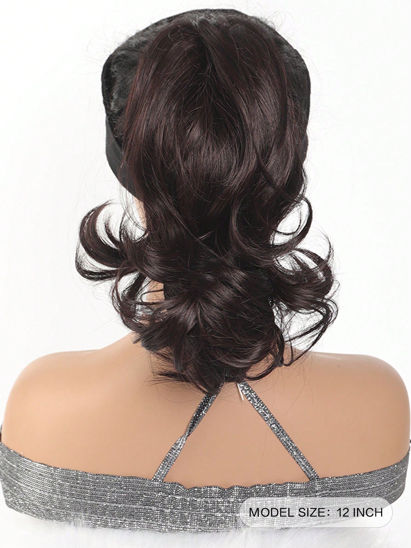 Elegant Claw Clip Ponytail - Short Curly Wavy Look, Synthetic Hair Extensions For Daily Chic, Easy-To Attach Hair Accessory For AlI Occasions