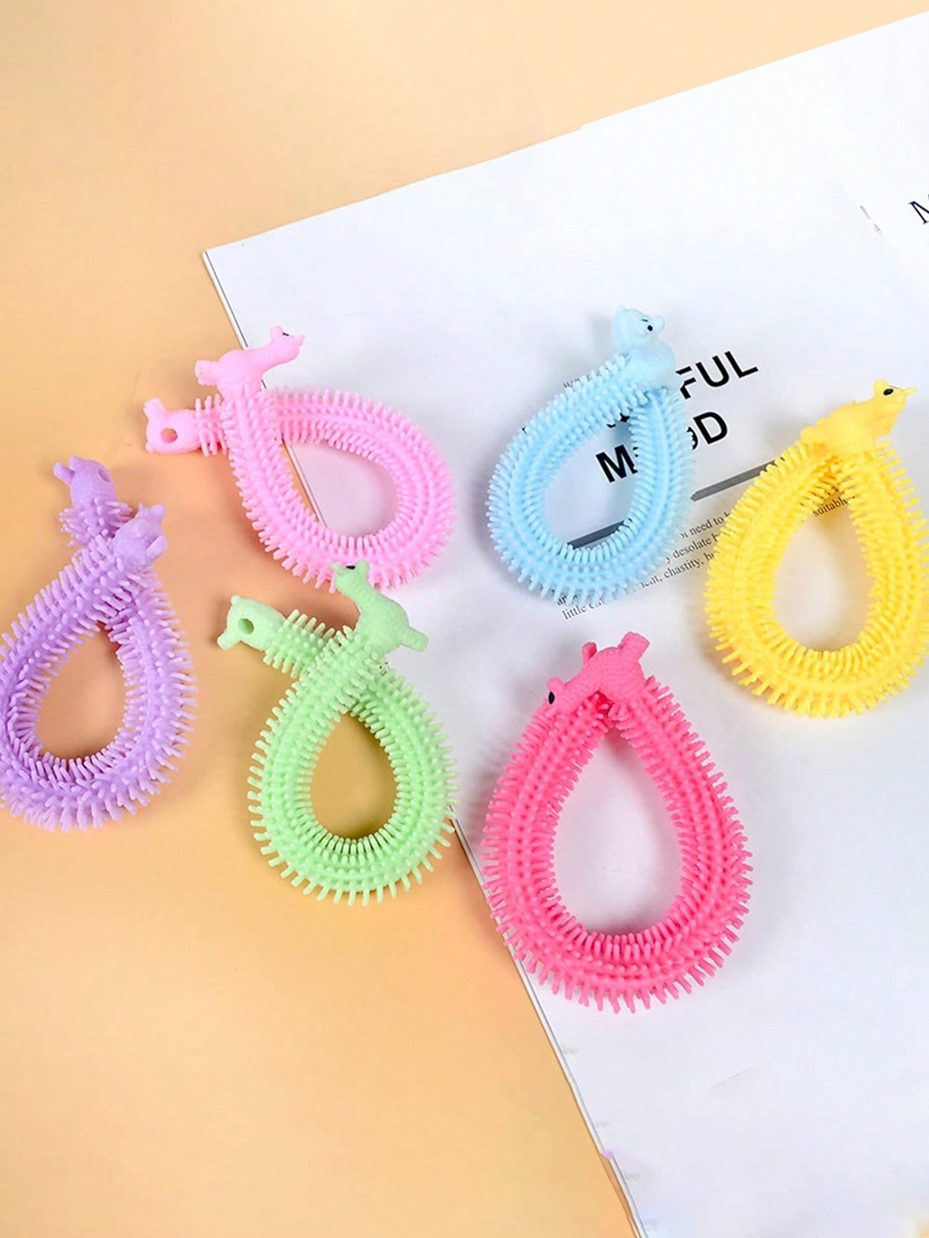 10PCS Stretchy String Toys, Alpaca Fidget Sensory Toy, Squeeze Pull Noodles Party Favors Prizes, Calm Relax,Christmas