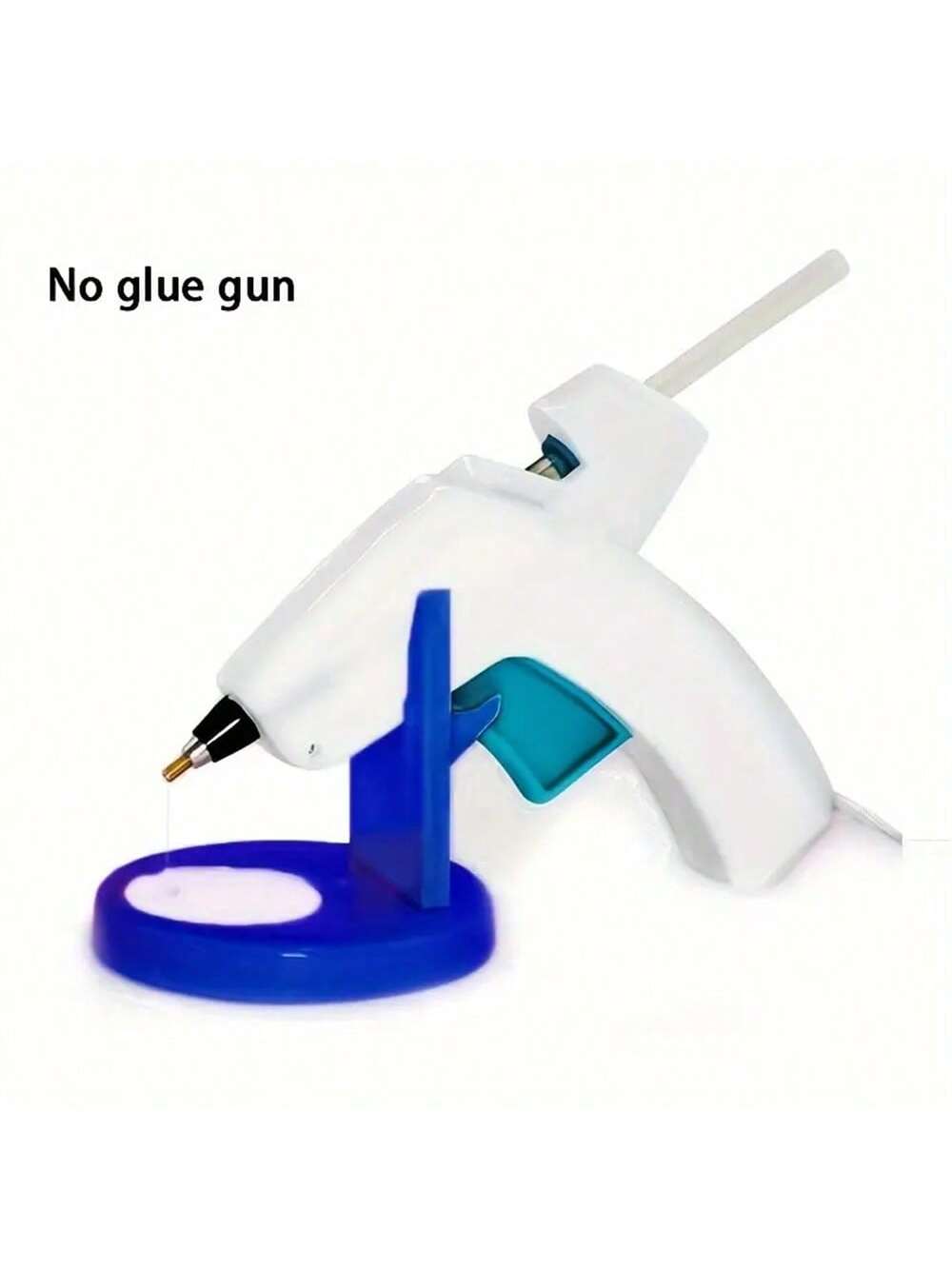 1pc Blue Hot Glue Gun Holder Plastic Hot Melt Glue Gun Base Organizer Floral Craft Tool Storage Rack Part Home DIY Repair Tool