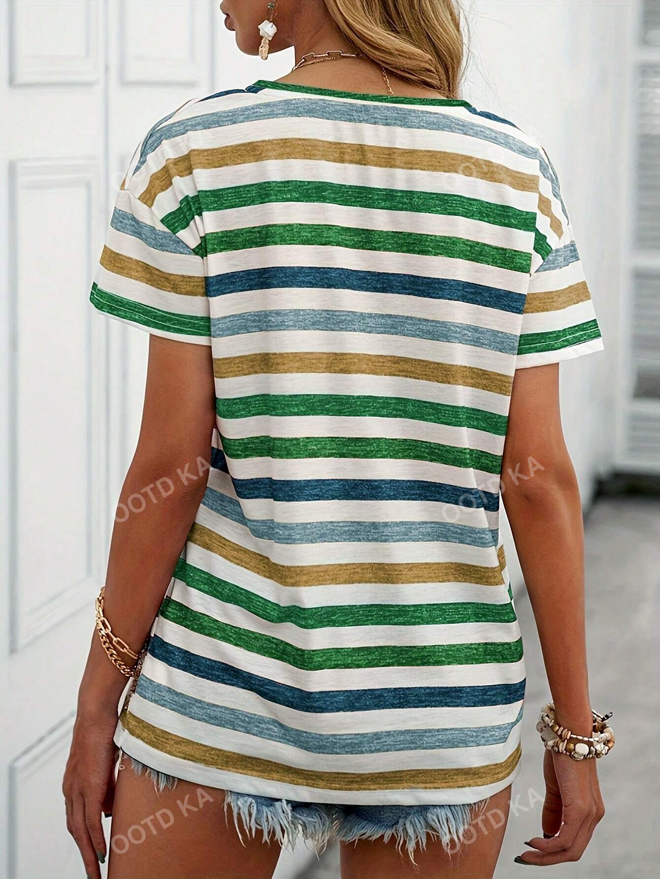 Retro Striped Women's T-Shirt