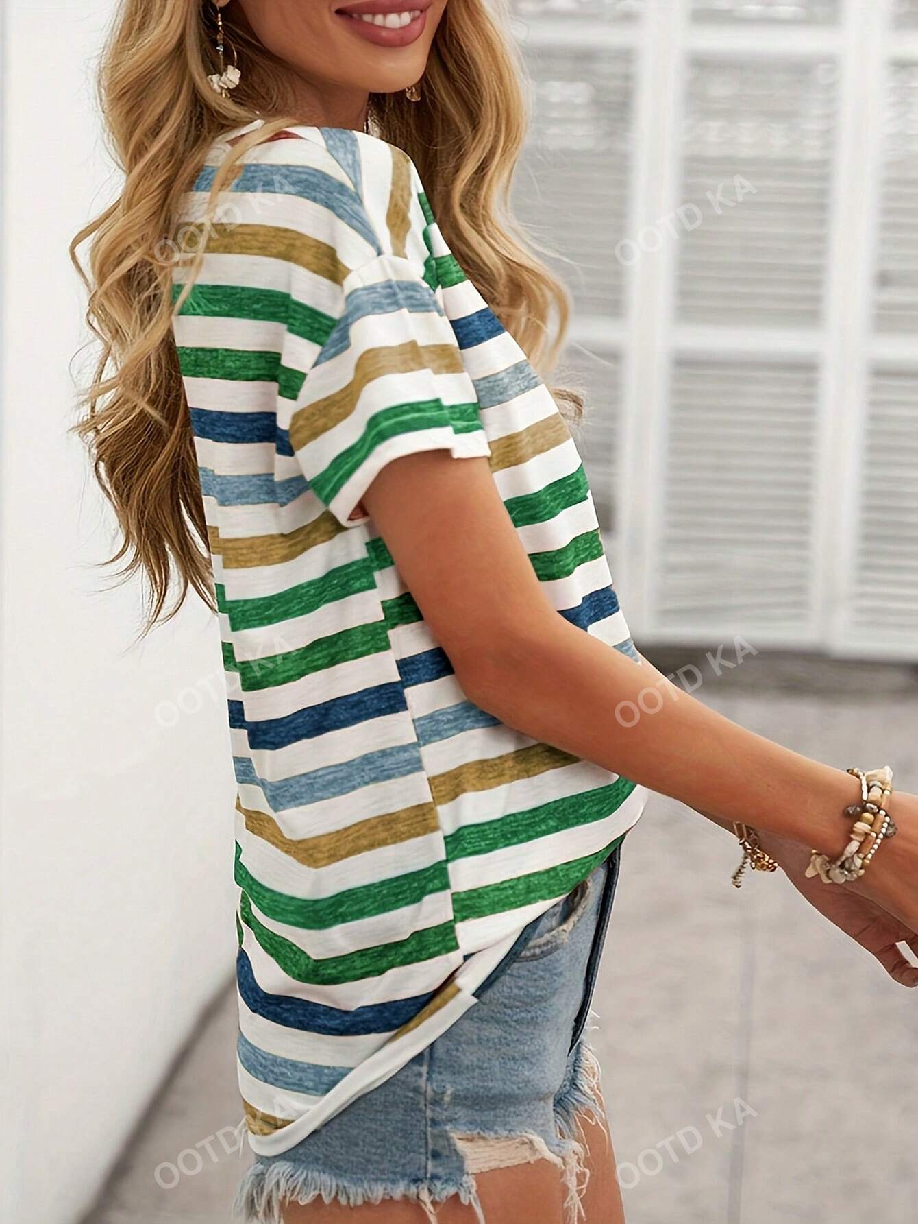 Retro Striped Women's T-Shirt