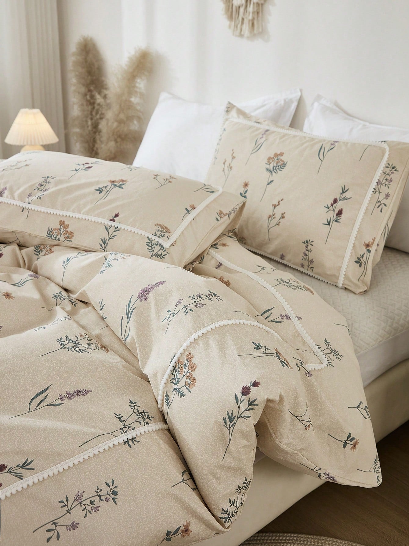 3pcs Floral Printed Bedding Set For Kids Including Duvet Cover And 2 Pillowcases