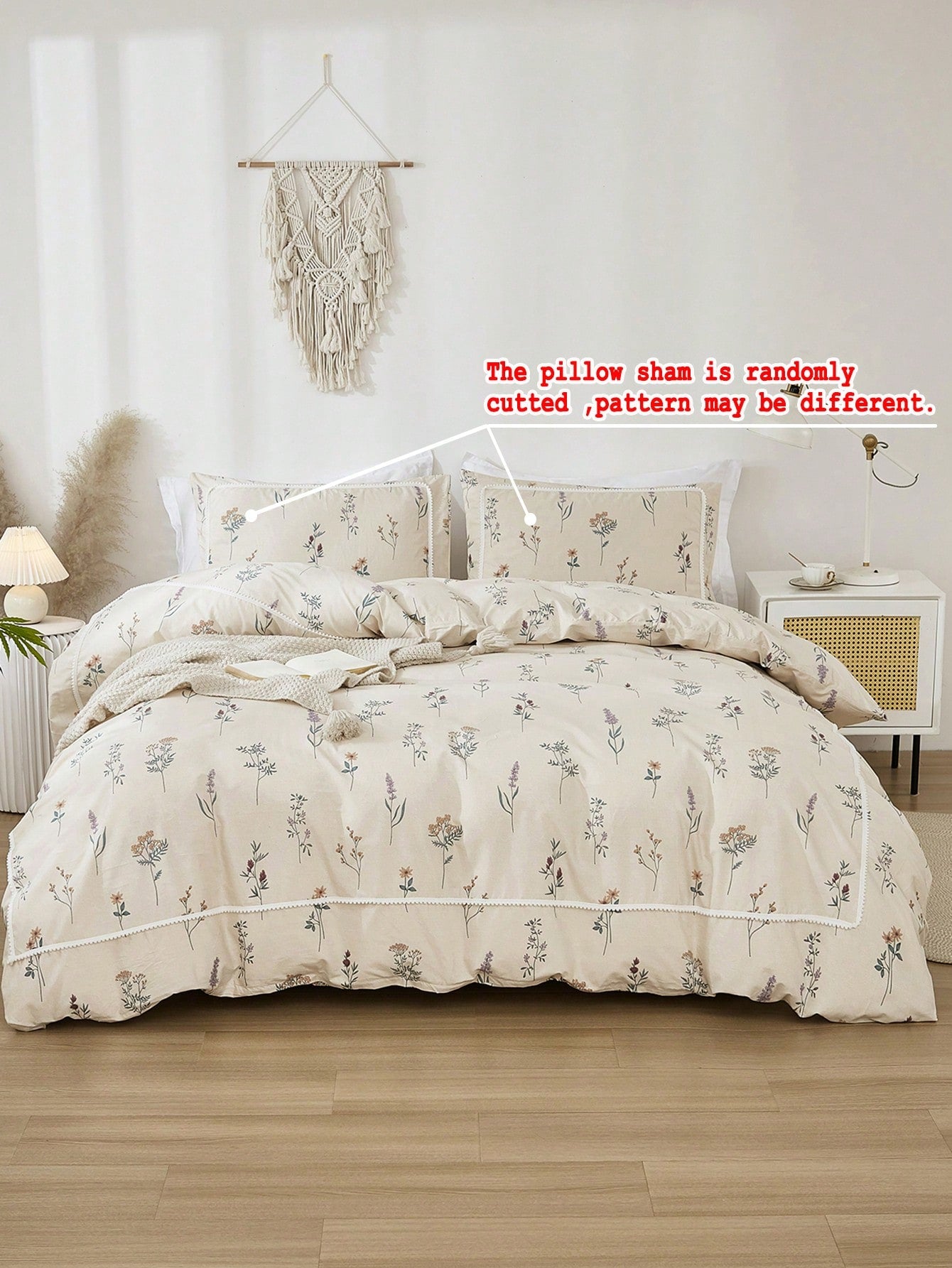 3pcs Floral Printed Bedding Set For Kids Including Duvet Cover And 2 Pillowcases