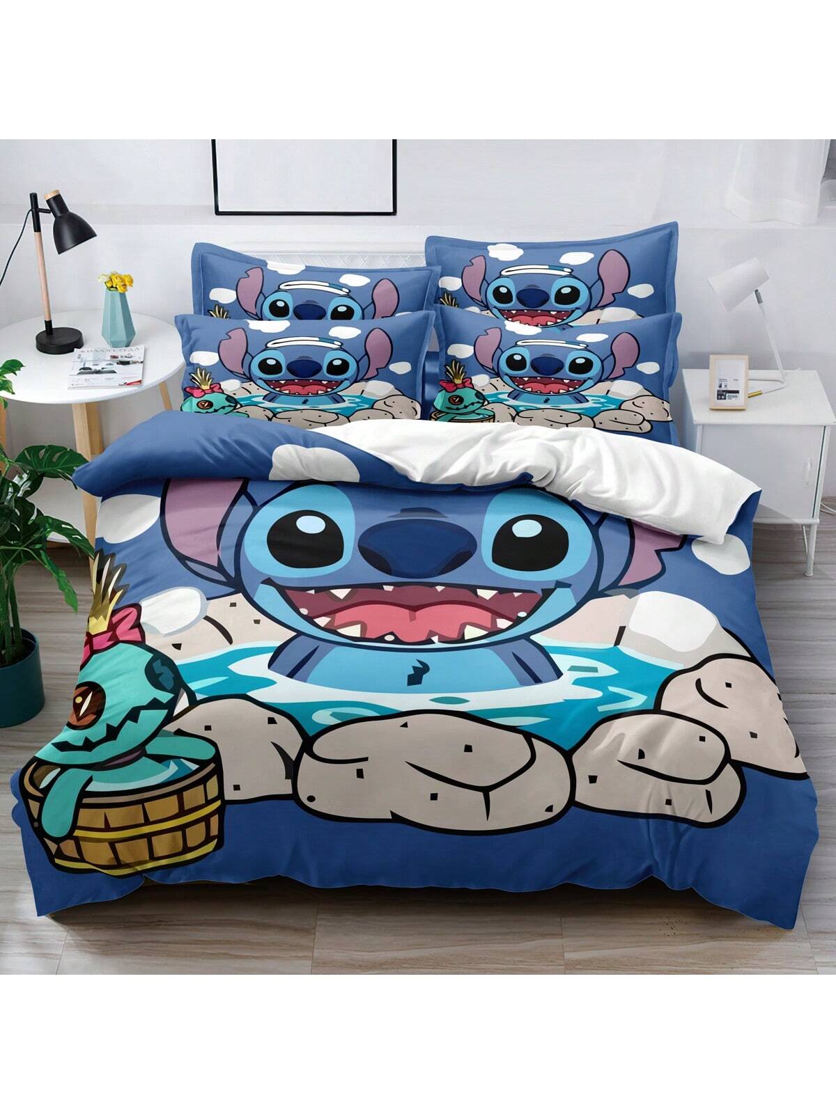 3pcs Cartoon Stifler Pattern Comforter Cover Set - Soft & Comfortable Bedding Set For Bedroom, Guest Room And Dorm Decor, Includes 1 Duvet Cover And 2 Pillowcases