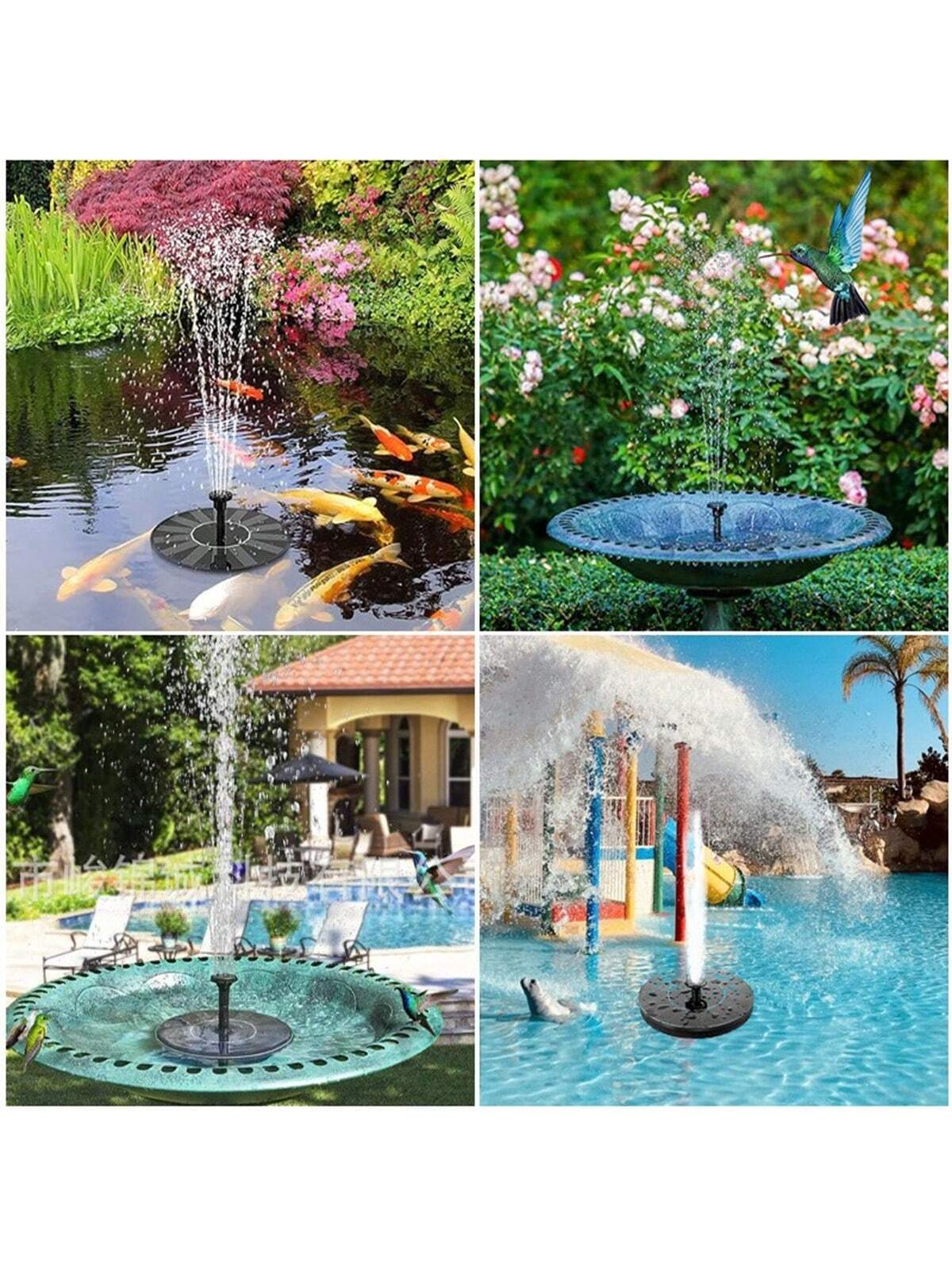 1pc Solar Fountain Outdoor Pool, Solar Fountain Pump, Essential In Summer, Suitable For Ponds, Swimming Pools, Gardens, Fish Tanks