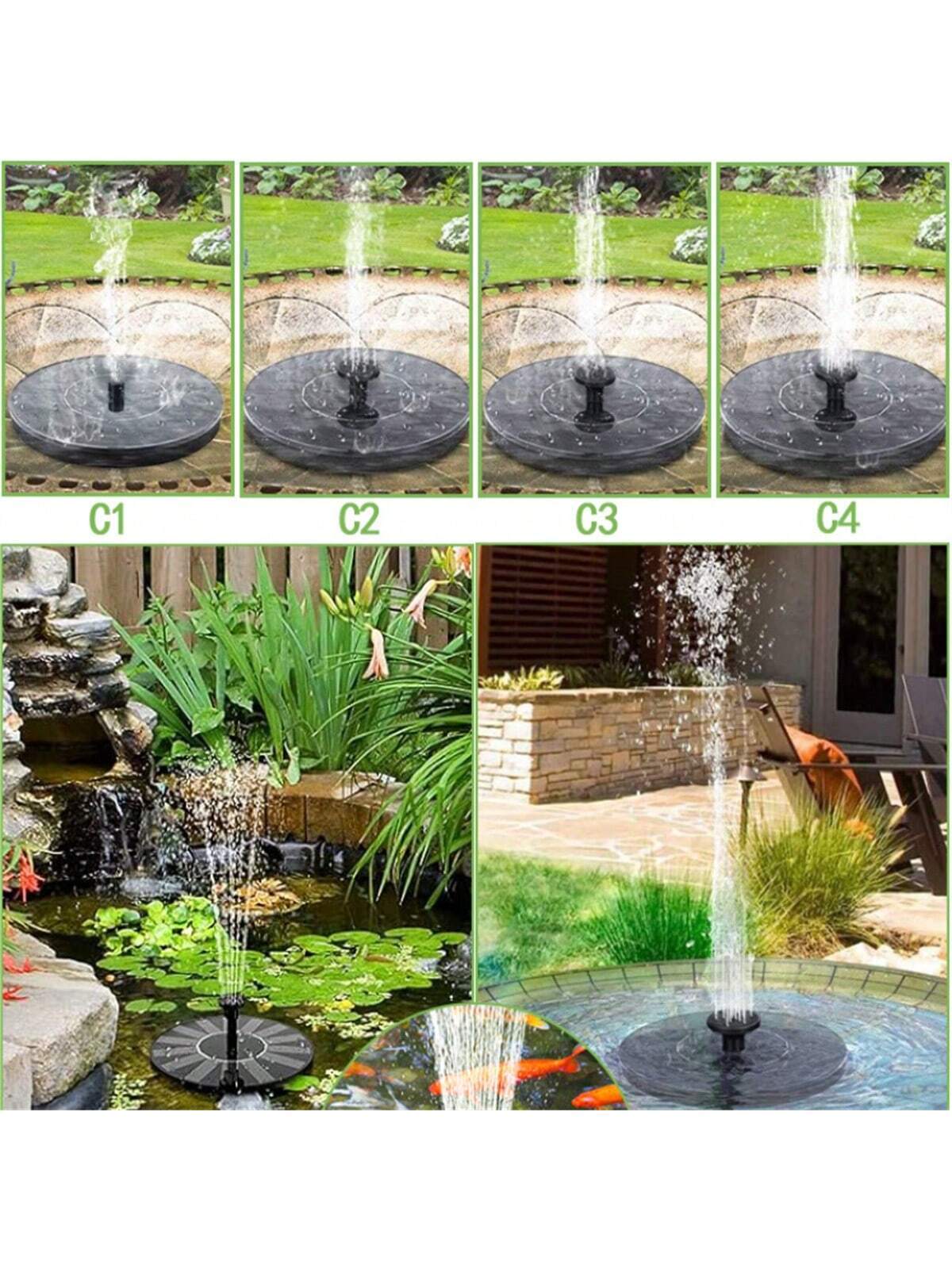 1pc Solar Fountain Outdoor Pool, Solar Fountain Pump, Essential In Summer, Suitable For Ponds, Swimming Pools, Gardens, Fish Tanks