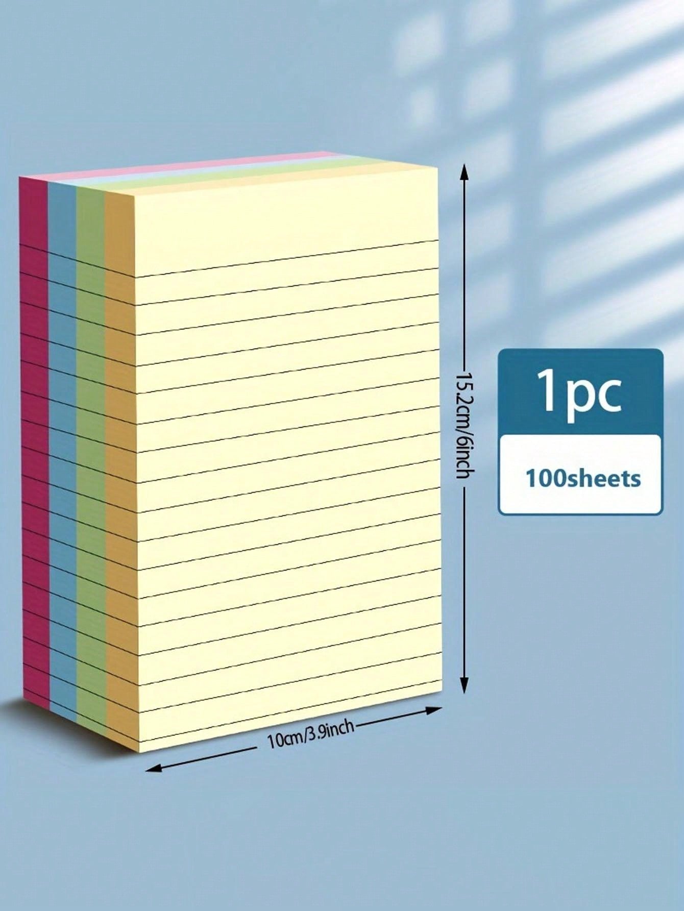 1 Set Of 100 Sheets Sticky Notes - Bright 4-Color Combination, Easy To Use, Efficient For Taking Notes And Organizing - Ideal Choice For Students, Office And Home