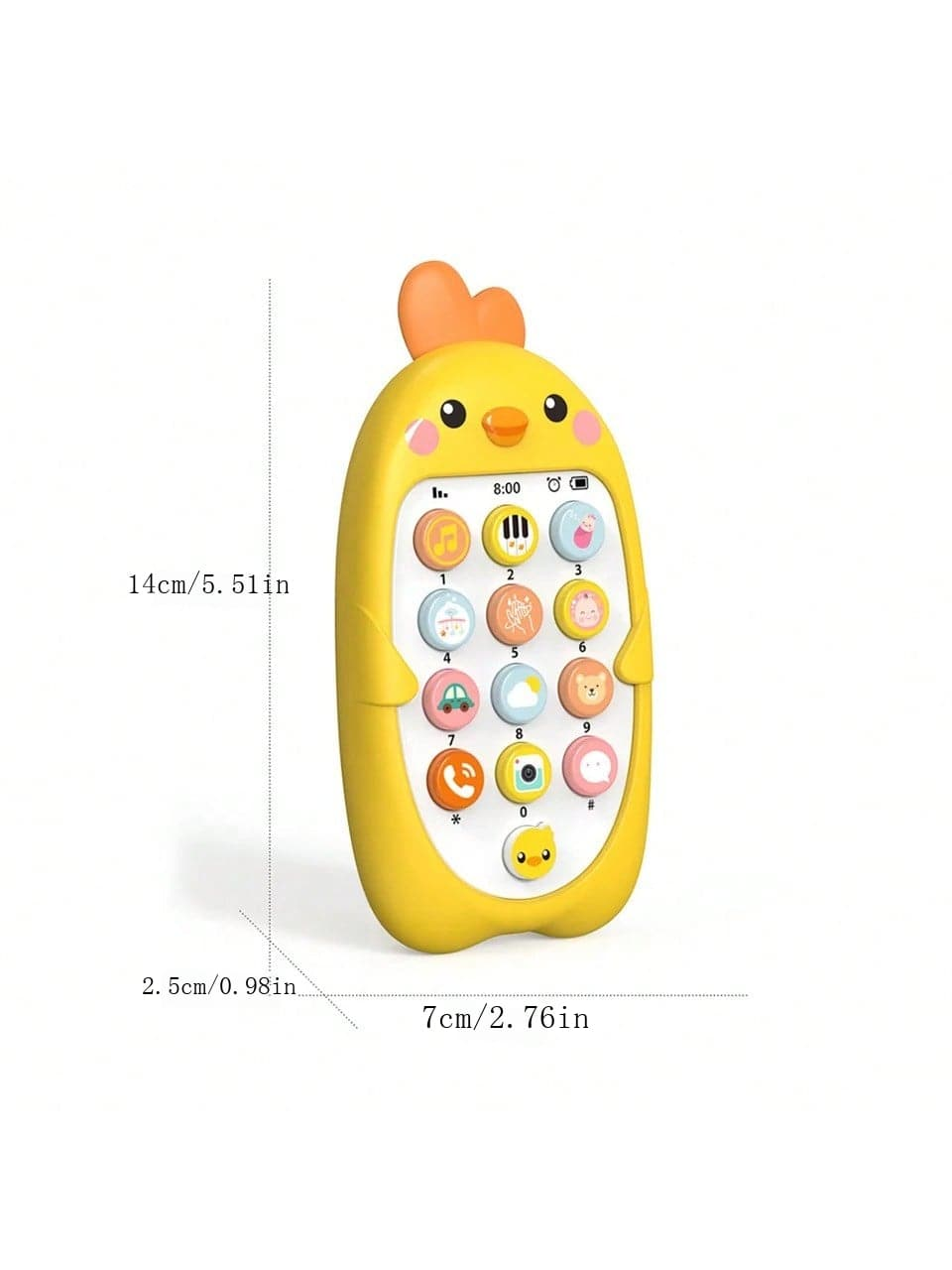 1PC Baby Musical Learning Toy Phone With Lights Teether Toy Early Educational Mobile Phone Battery Powered Silicone Baby Chewing Toys Plastic Infant Gift(Some Parts Random Color)