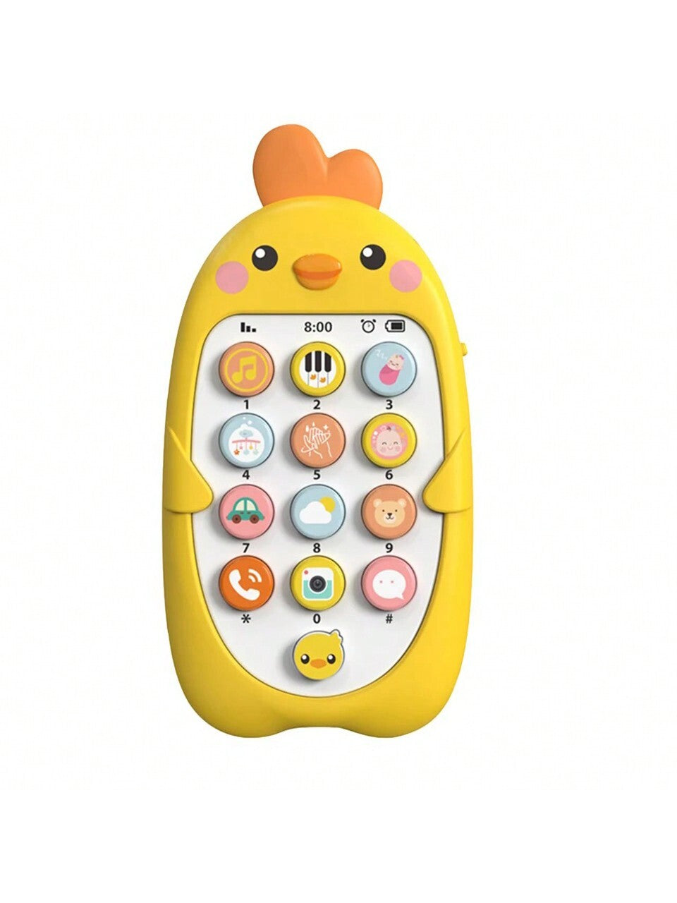 1PC Baby Musical Learning Toy Phone With Lights Teether Toy Early Educational Mobile Phone Battery Powered Silicone Baby Chewing Toys Plastic Infant Gift(Some Parts Random Color)