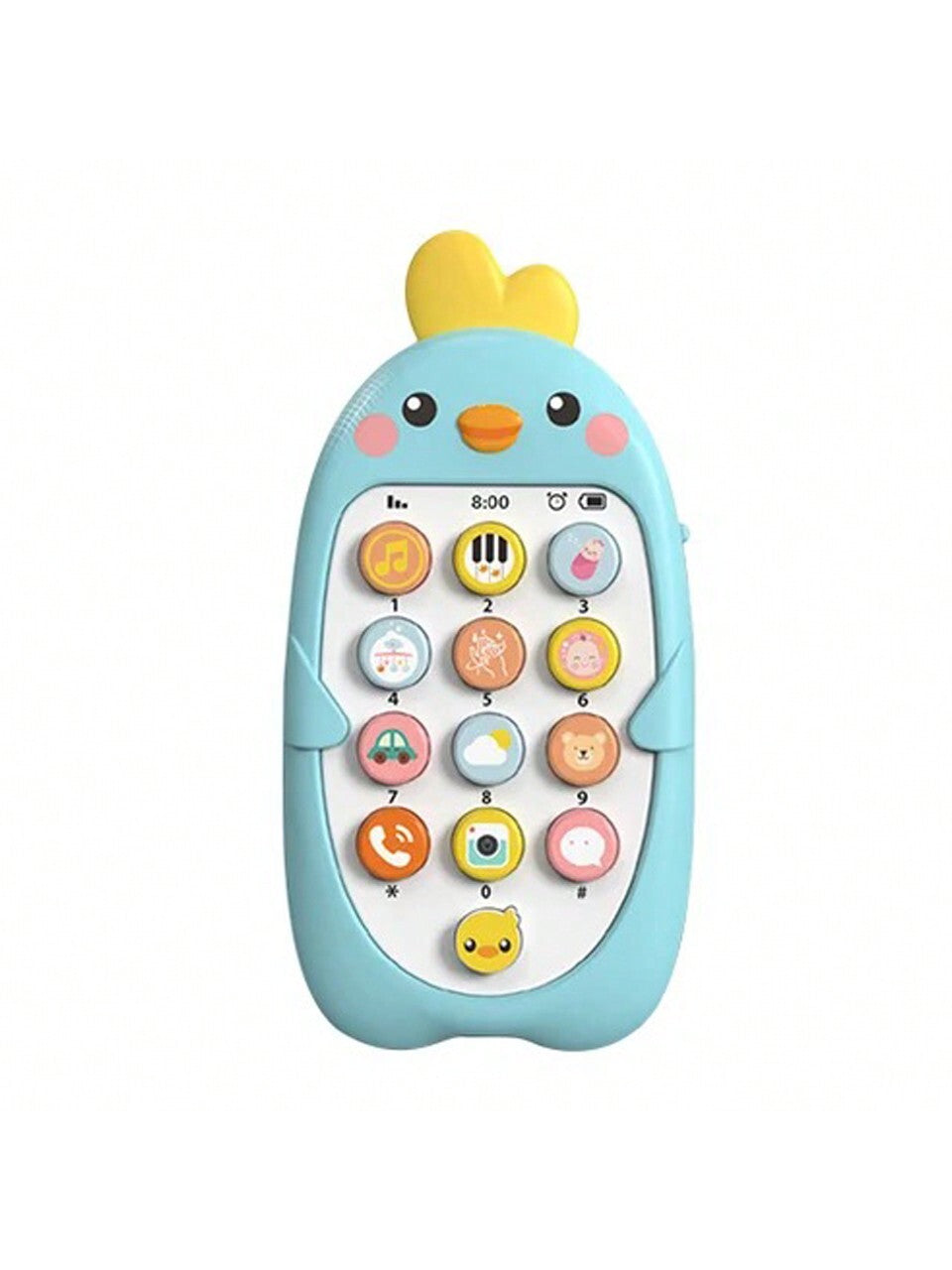 1PC Baby Musical Learning Toy Phone With Lights Teether Toy Early Educational Mobile Phone Battery Powered Silicone Baby Chewing Toys Plastic Infant Gift(Some Parts Random Color)