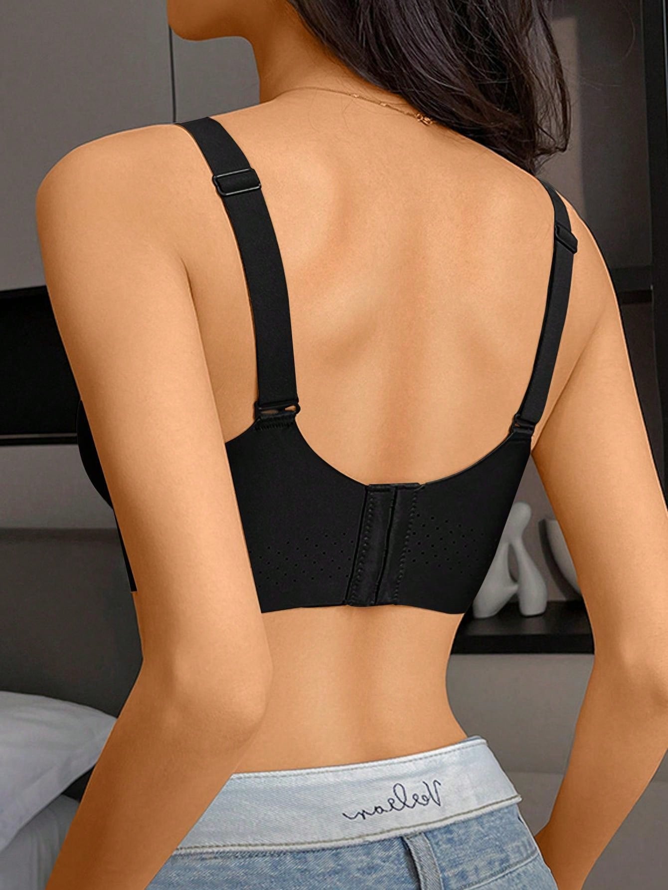 Women Simple Solid Color Underwear, Thin, Wire-Free, Comfortable Bra That Gathers And Lifts, Prevents Sagging, Full Coverage, Seamless Bra, Lingerie