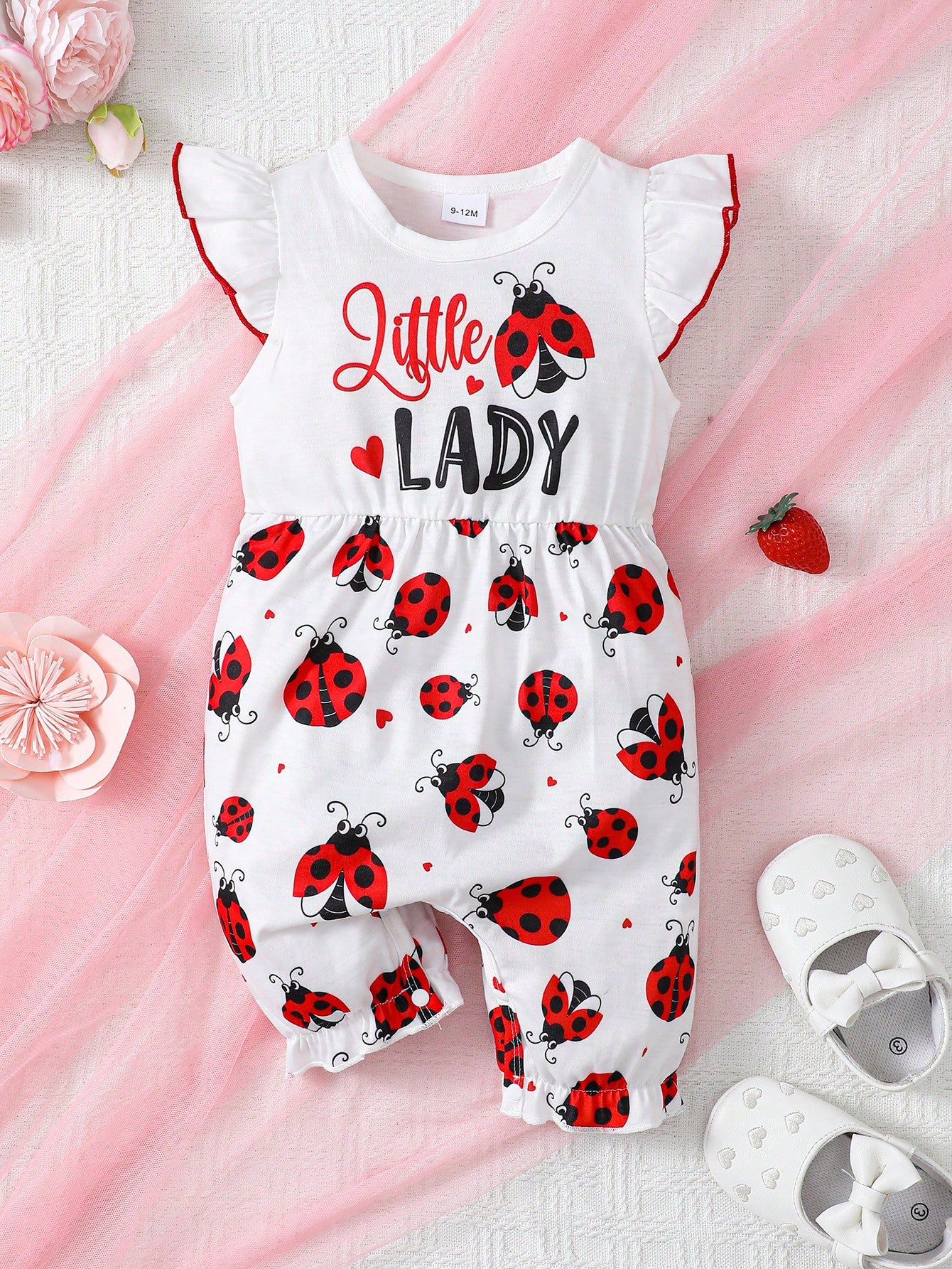 Baby Girl Simple Casual Cute Everyday Wear Ladybug