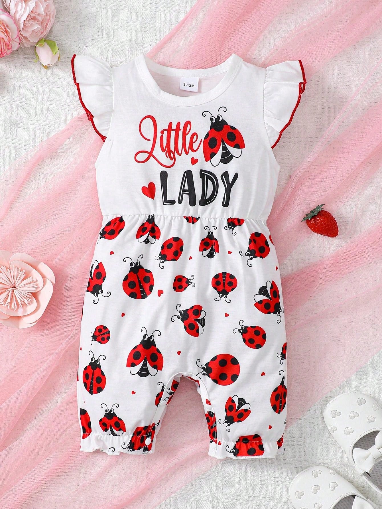 Baby Girl Simple Casual Cute Everyday Wear Ladybug