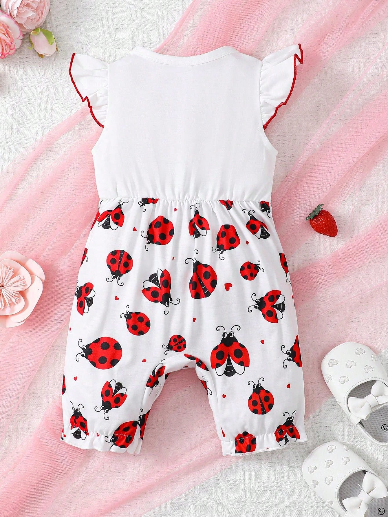 Baby Girl Simple Casual Cute Everyday Wear Ladybug