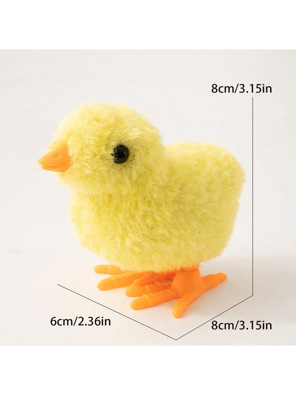 1 PC On Chain Spring Jumping Plush Chicken Simulation Hot Selling Emotional Toy