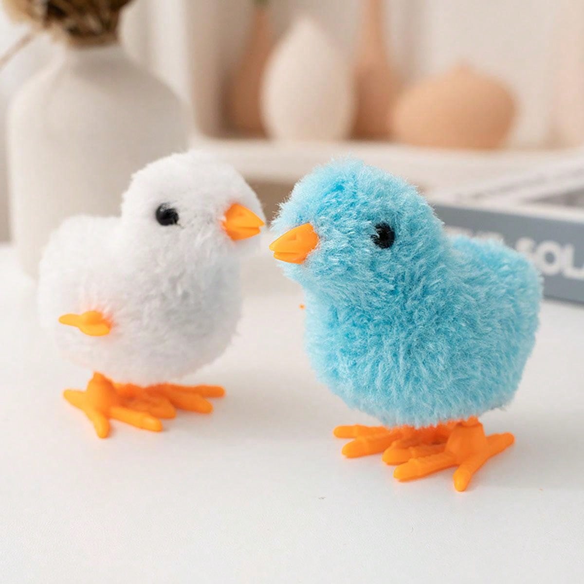 1 PC On Chain Spring Jumping Plush Chicken Simulation Hot Selling Emotional Toy