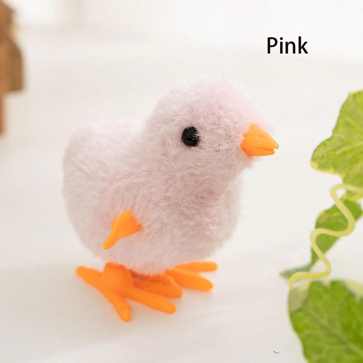 1 PC On Chain Spring Jumping Plush Chicken Simulation Hot Selling Emotional Toy