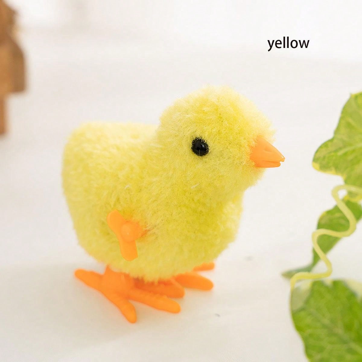 1 PC On Chain Spring Jumping Plush Chicken Simulation Hot Selling Emotional Toy