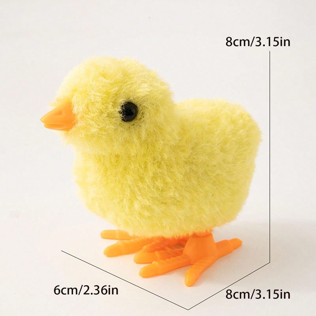 1 PC On Chain Spring Jumping Plush Chicken Simulation Hot Selling Emotional Toy