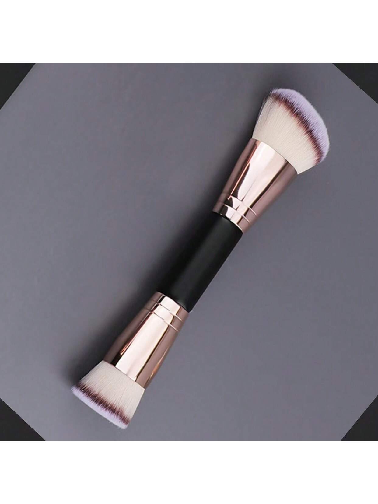 One Portable Double-Ended Multi-Functional Makeup Brush For Face: Foundation Brush, Contour Brush, Powder Brush, Blush Brush All-In-One Makeup Brush Suitable For Men And Women