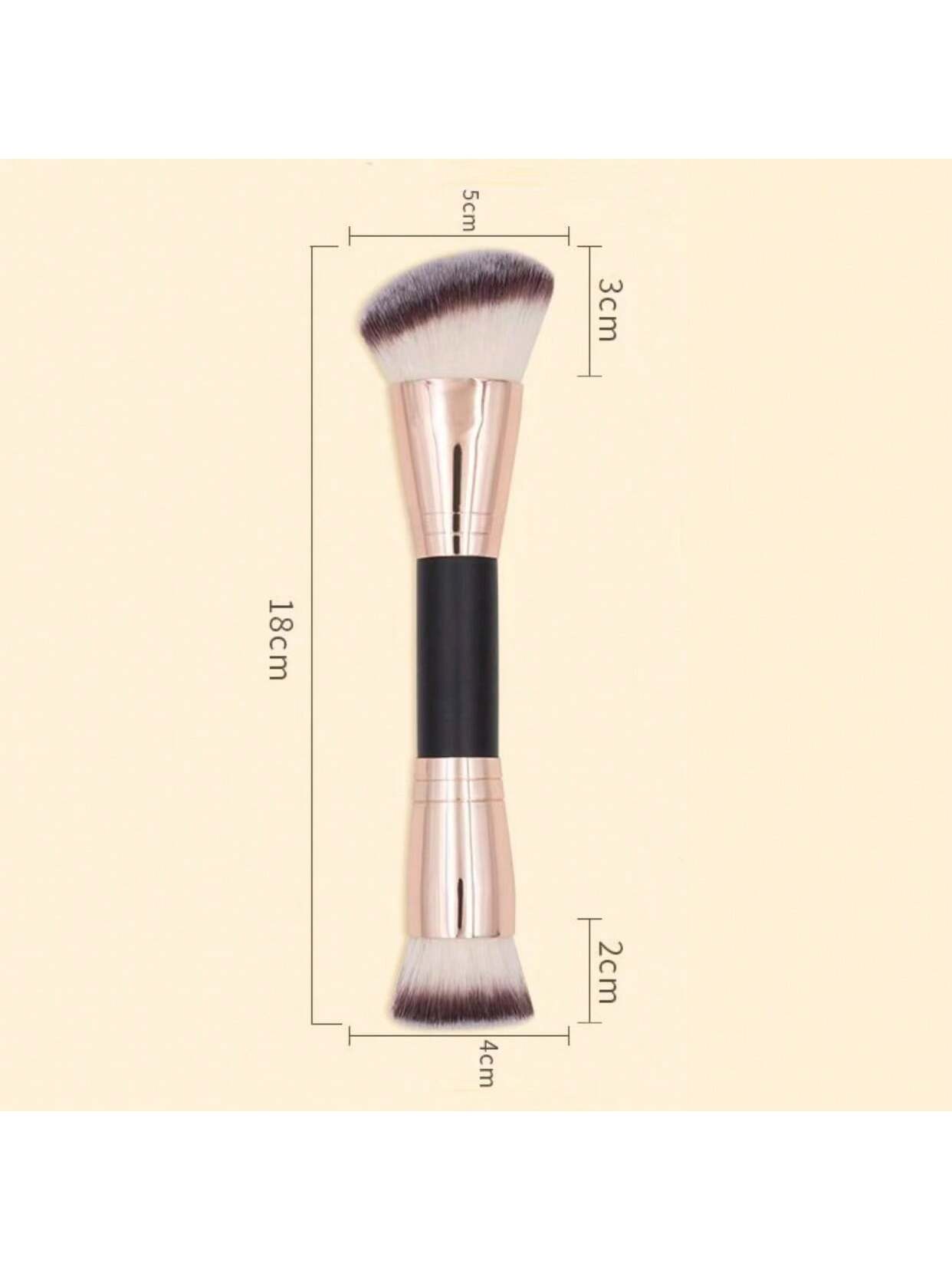 One Portable Double-Ended Multi-Functional Makeup Brush For Face: Foundation Brush, Contour Brush, Powder Brush, Blush Brush All-In-One Makeup Brush Suitable For Men And Women