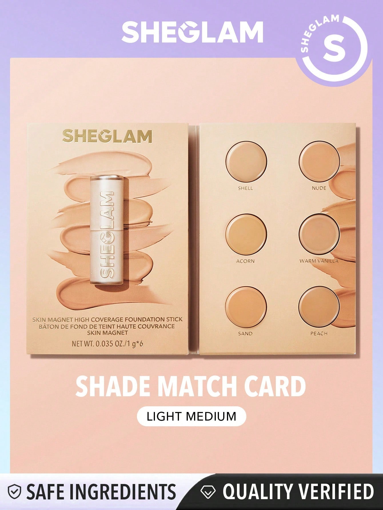 SHEGLAM Skin Magnet High Coverage Foundation Stick-Light Xmas Christmas Gift Winter Y2K Black Friday