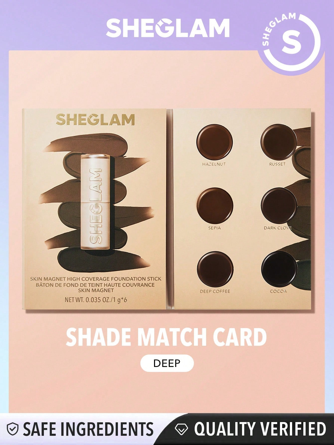 SHEGLAM Skin Magnet High Coverage Foundation Stick-Light Xmas Christmas Gift Winter Y2K Black Friday