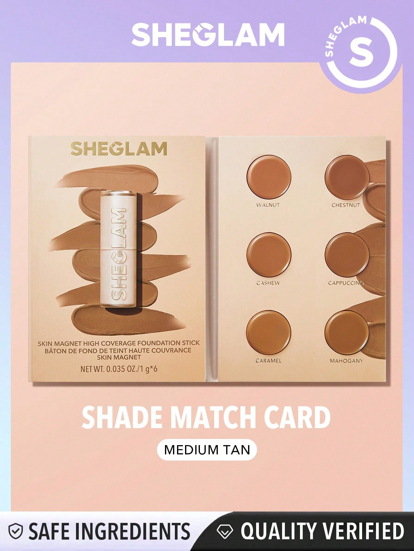 SHEGLAM Skin Magnet High Coverage Foundation Stick-Light Xmas Christmas Gift Winter Y2K Black Friday